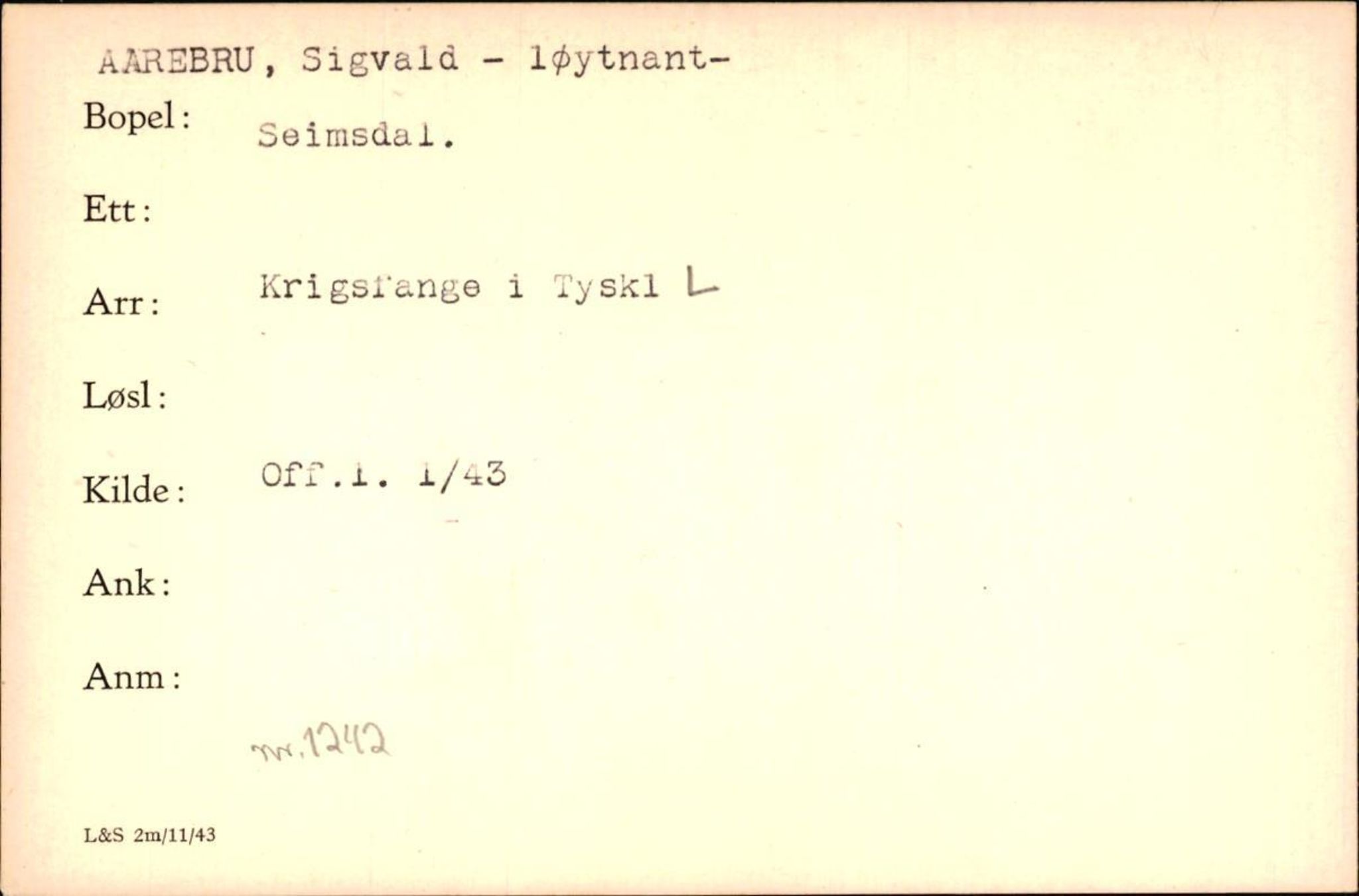 Forsvaret, Forsvarets krigshistoriske avdeling, RA/RAFA-2017/Y/Yf/L0200: II-C-11-2102  -  Norske krigsfanger i Tyskland, 1940-1945, s. 11