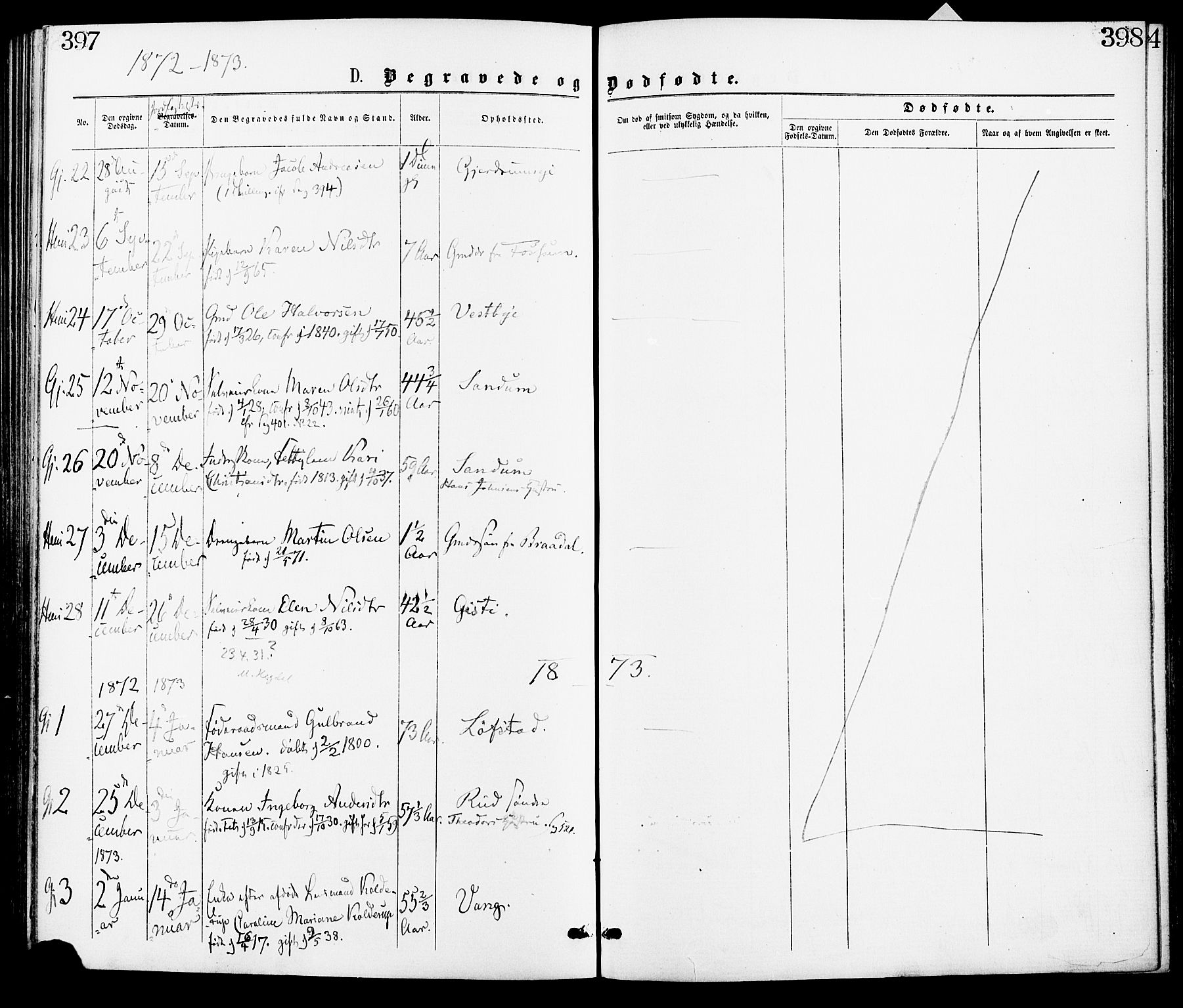 Gjerdrum prestekontor Kirkebøker, SAO/A-10412b/F/Fa/L0008: Ministerialbok nr. I 8, 1867-1880, s. 397-398