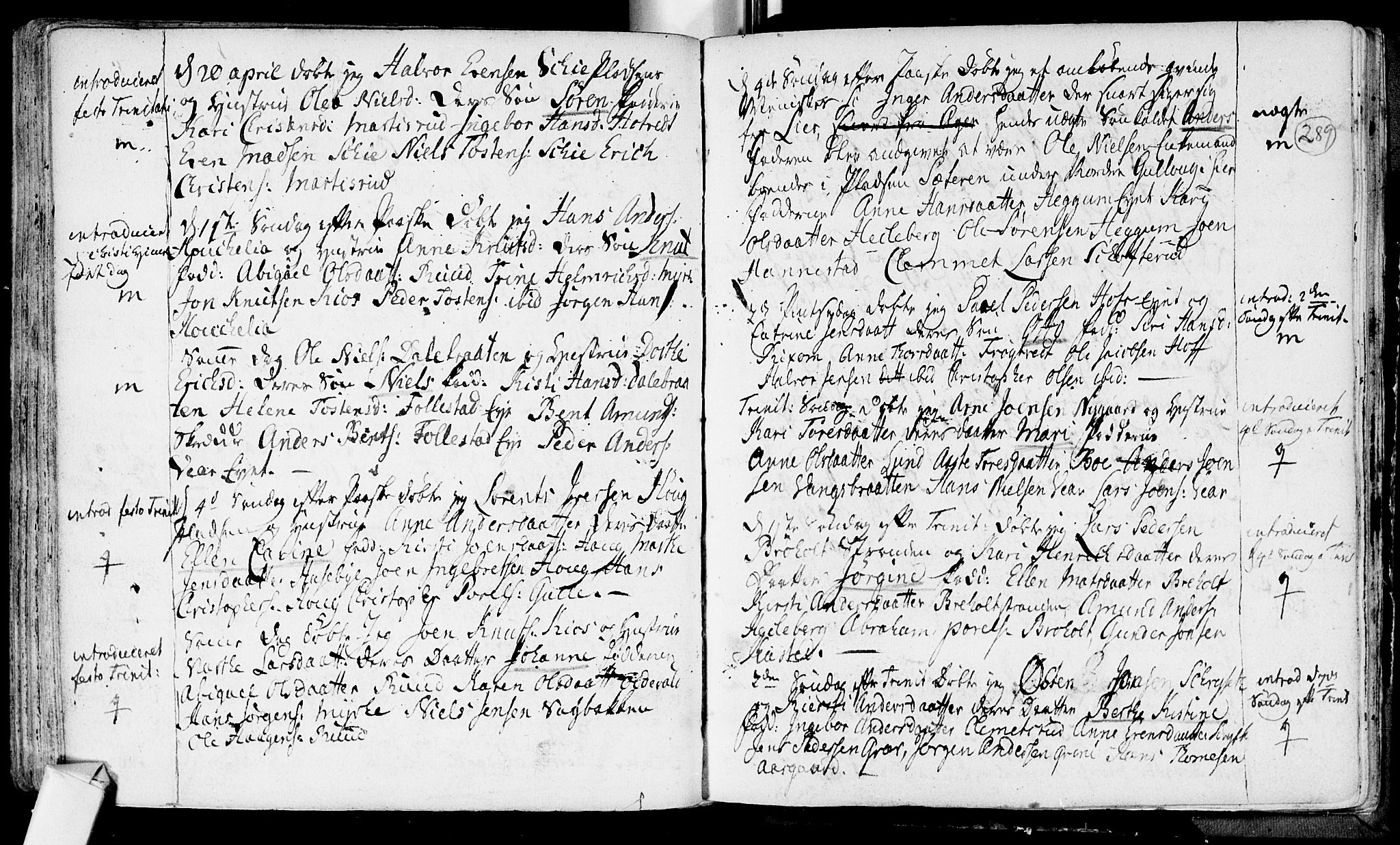 Røyken kirkebøker, SAKO/A-241/F/Fa/L0002: Ministerialbok nr. 2, 1731-1782, s. 289
