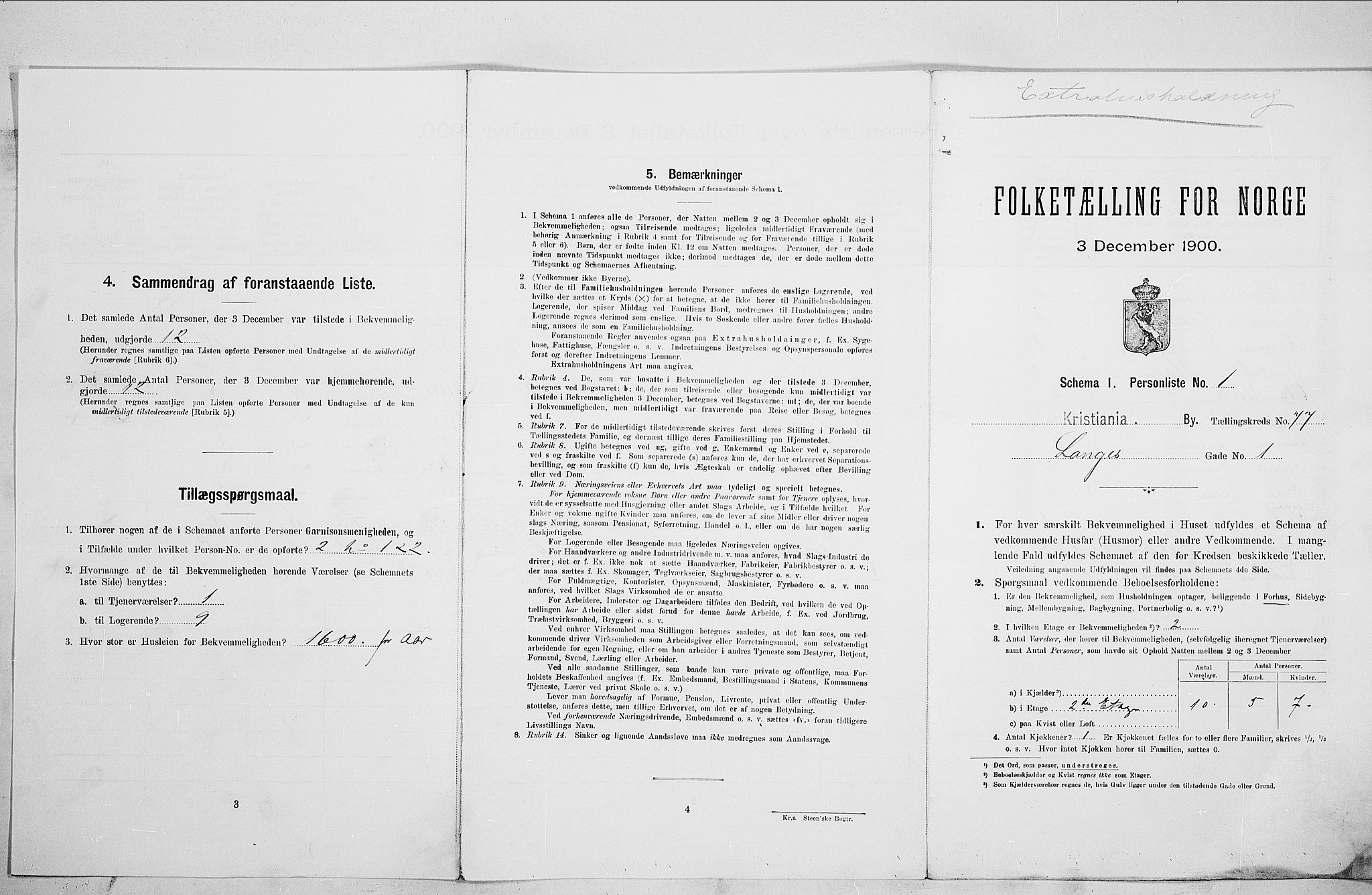 SAO, Folketelling 1900 for 0301 Kristiania kjøpstad, 1900, s. 51783