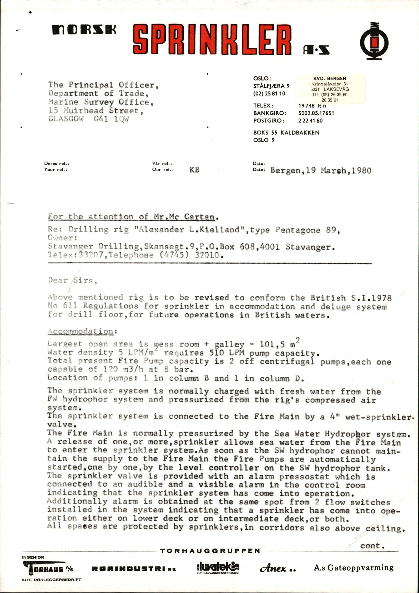 Pa 1503 - Stavanger Drilling AS, AV/SAST-A-101906/2/E/Eb/Eba/L0004: Sak og korrespondanse, 1976-1980