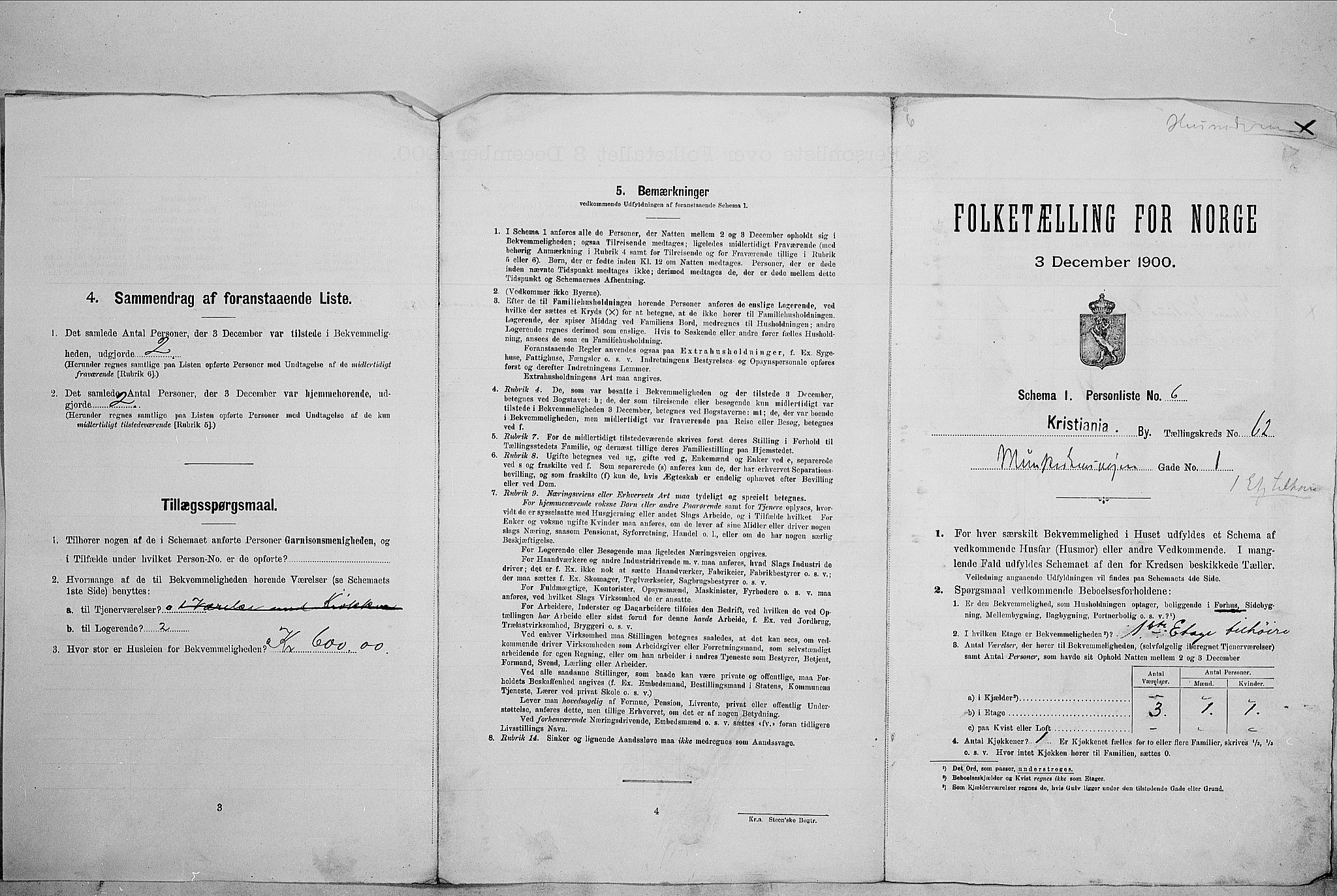 SAO, Folketelling 1900 for 0301 Kristiania kjøpstad, 1900, s. 60566