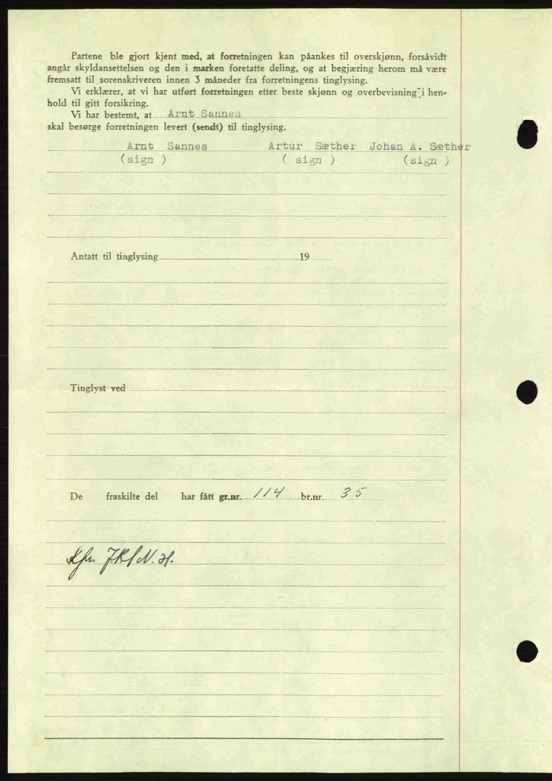 Nordmøre sorenskriveri, AV/SAT-A-4132/1/2/2Ca: Pantebok nr. A98, 1944-1944, Dagboknr: 1873/1944