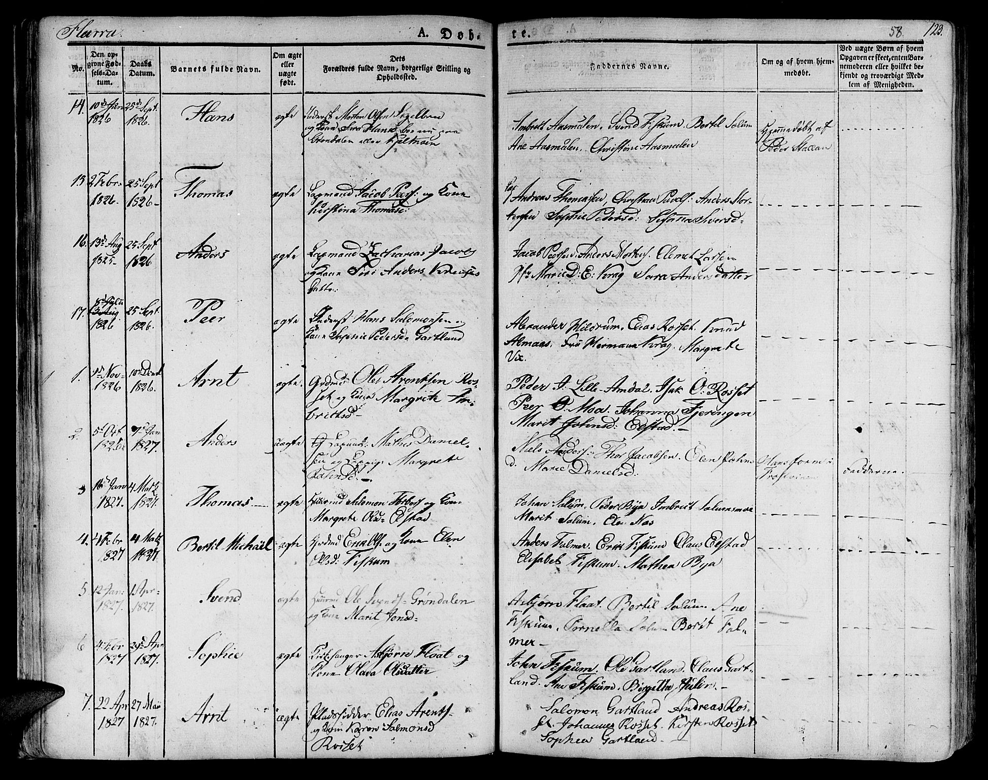 Ministerialprotokoller, klokkerbøker og fødselsregistre - Nord-Trøndelag, AV/SAT-A-1458/758/L0510: Ministerialbok nr. 758A01 /3, 1821-1841, s. 58