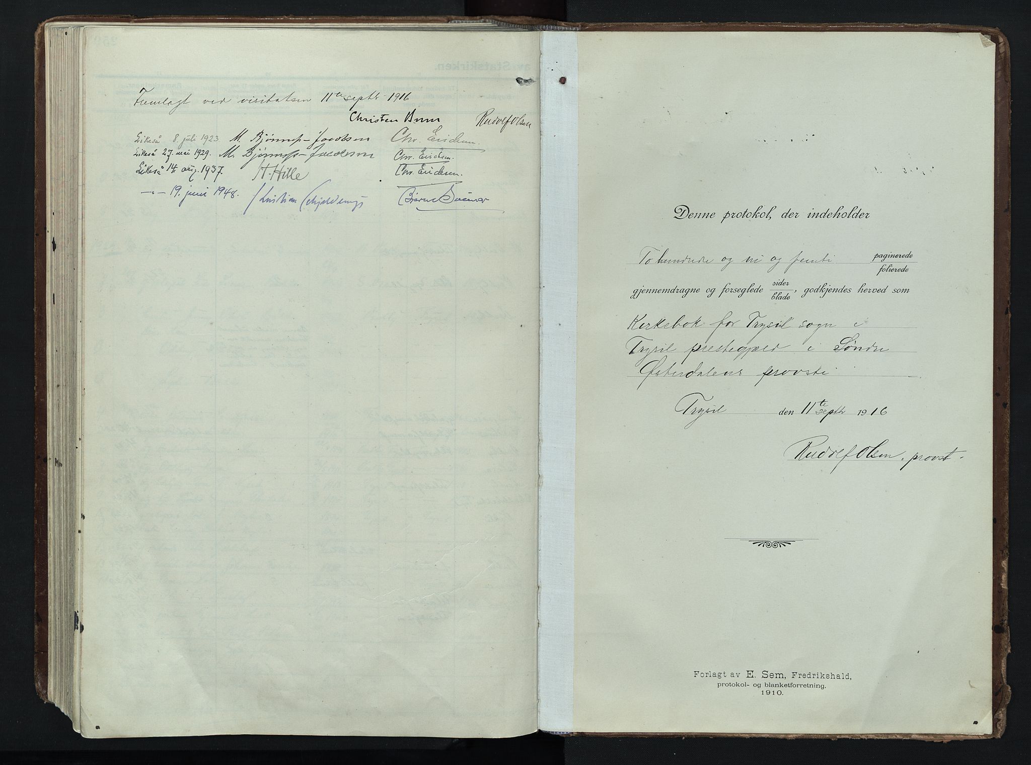 Trysil prestekontor, AV/SAH-PREST-046/H/Ha/Haa/L0014: Ministerialbok nr. 14, 1912-1923