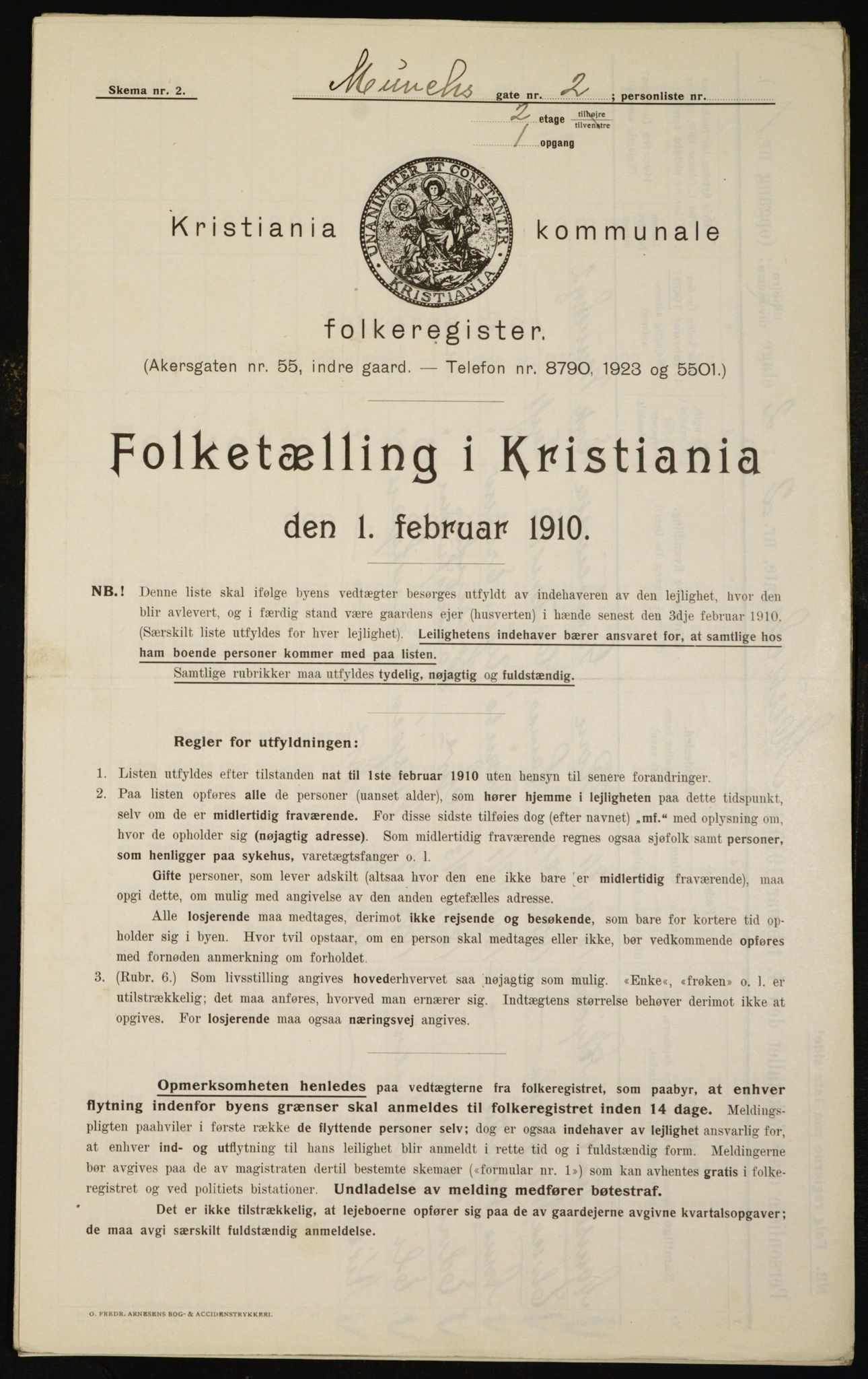 OBA, Kommunal folketelling 1.2.1910 for Kristiania, 1910, s. 64436