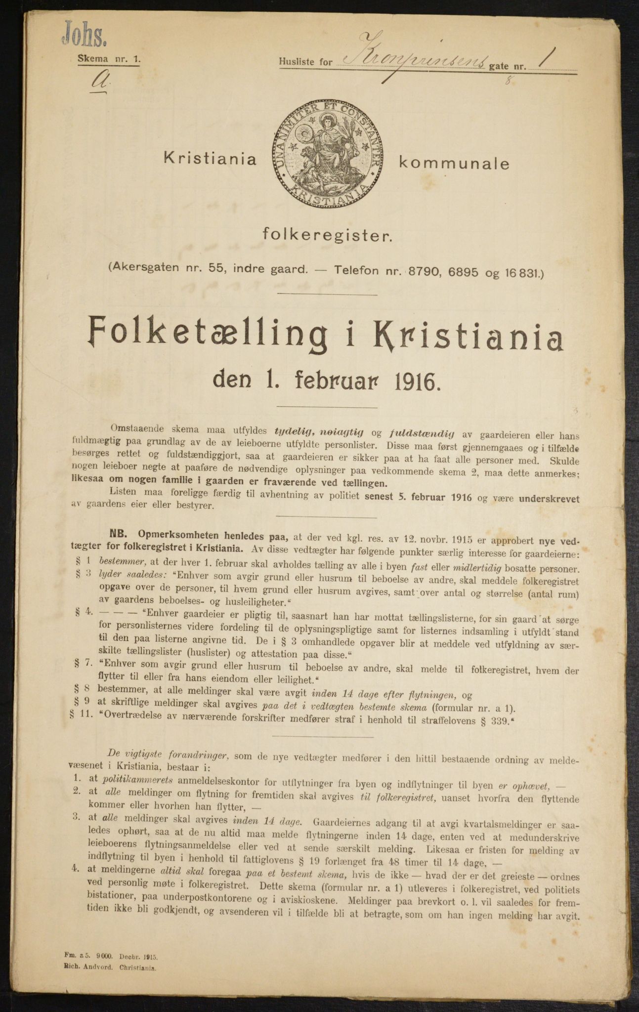 OBA, Kommunal folketelling 1.2.1916 for Kristiania, 1916, s. 55662