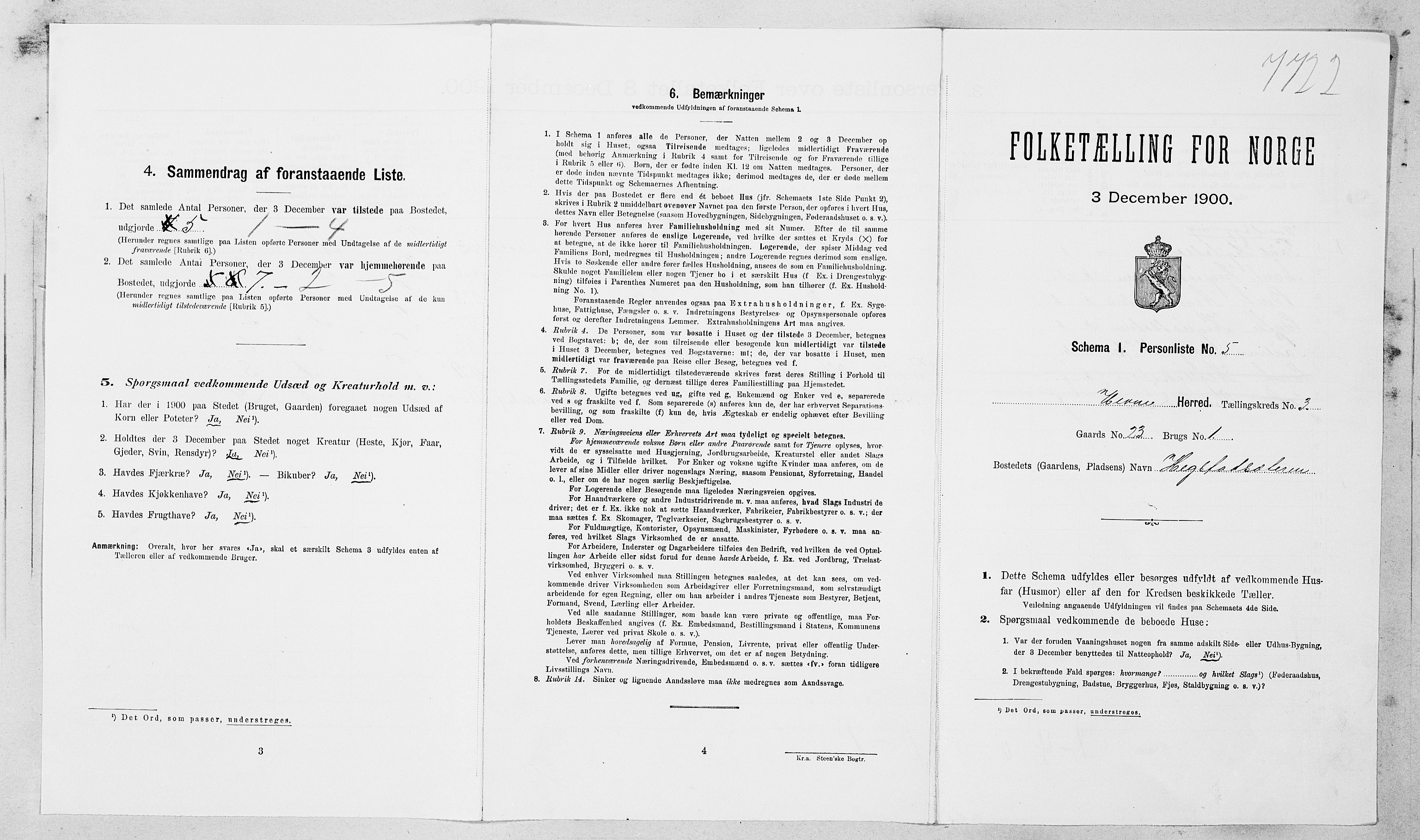 SAT, Folketelling 1900 for 1612 Hemne herred, 1900, s. 343