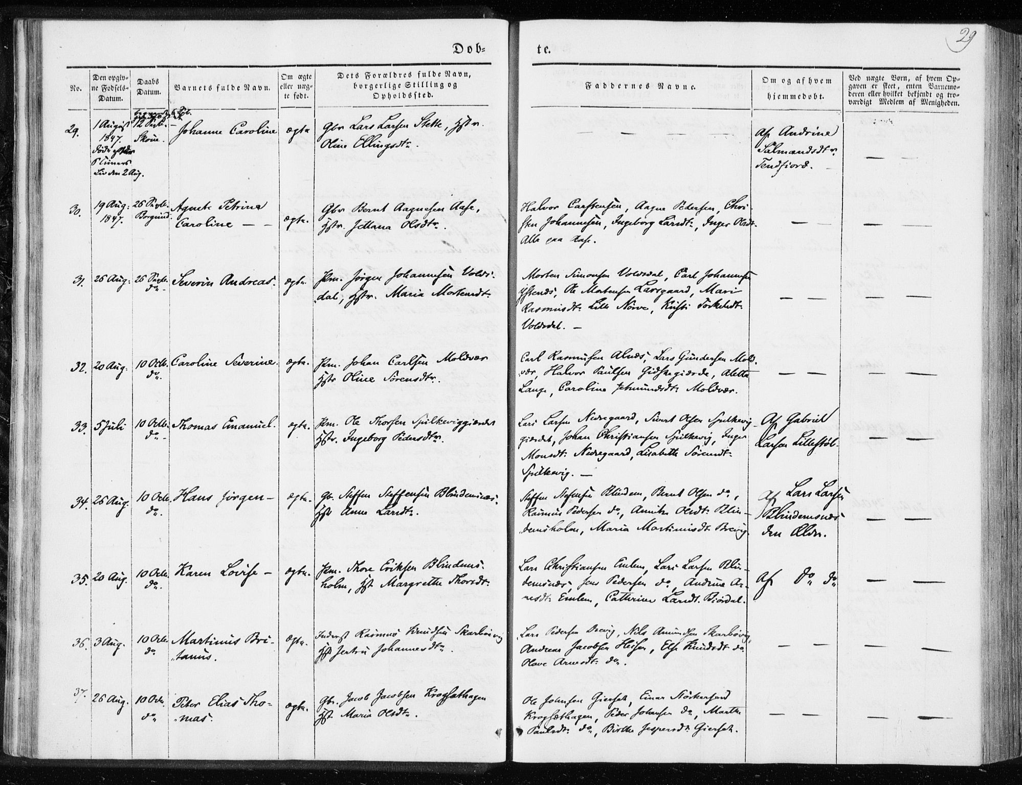 Ministerialprotokoller, klokkerbøker og fødselsregistre - Møre og Romsdal, AV/SAT-A-1454/528/L0415: Residerende kapellans bok nr. 528B03, 1843-1852, s. 29
