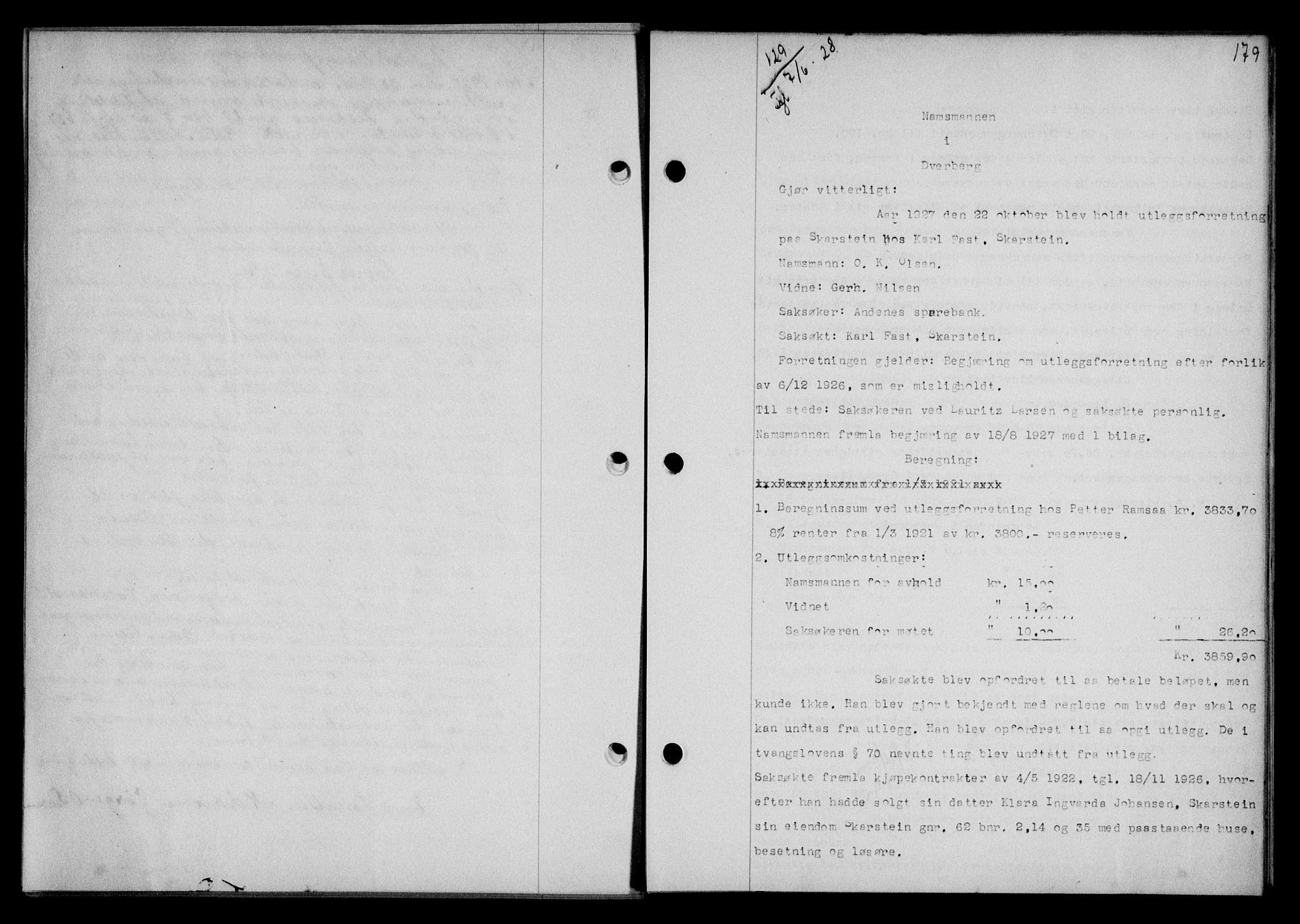 Vesterålen sorenskriveri, SAT/A-4180/1/2/2Ca/L0046: Pantebok nr. 39, 1928-1928, Tingl.dato: 07.06.1928