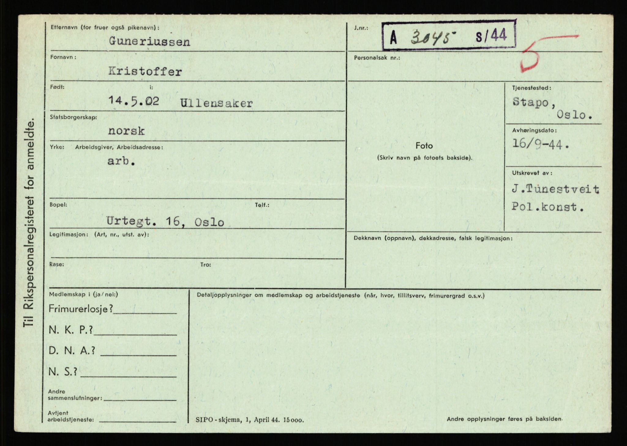 Statspolitiet - Hovedkontoret / Osloavdelingen, AV/RA-S-1329/C/Ca/L0005: Furali - Hamula, 1943-1945, s. 2871