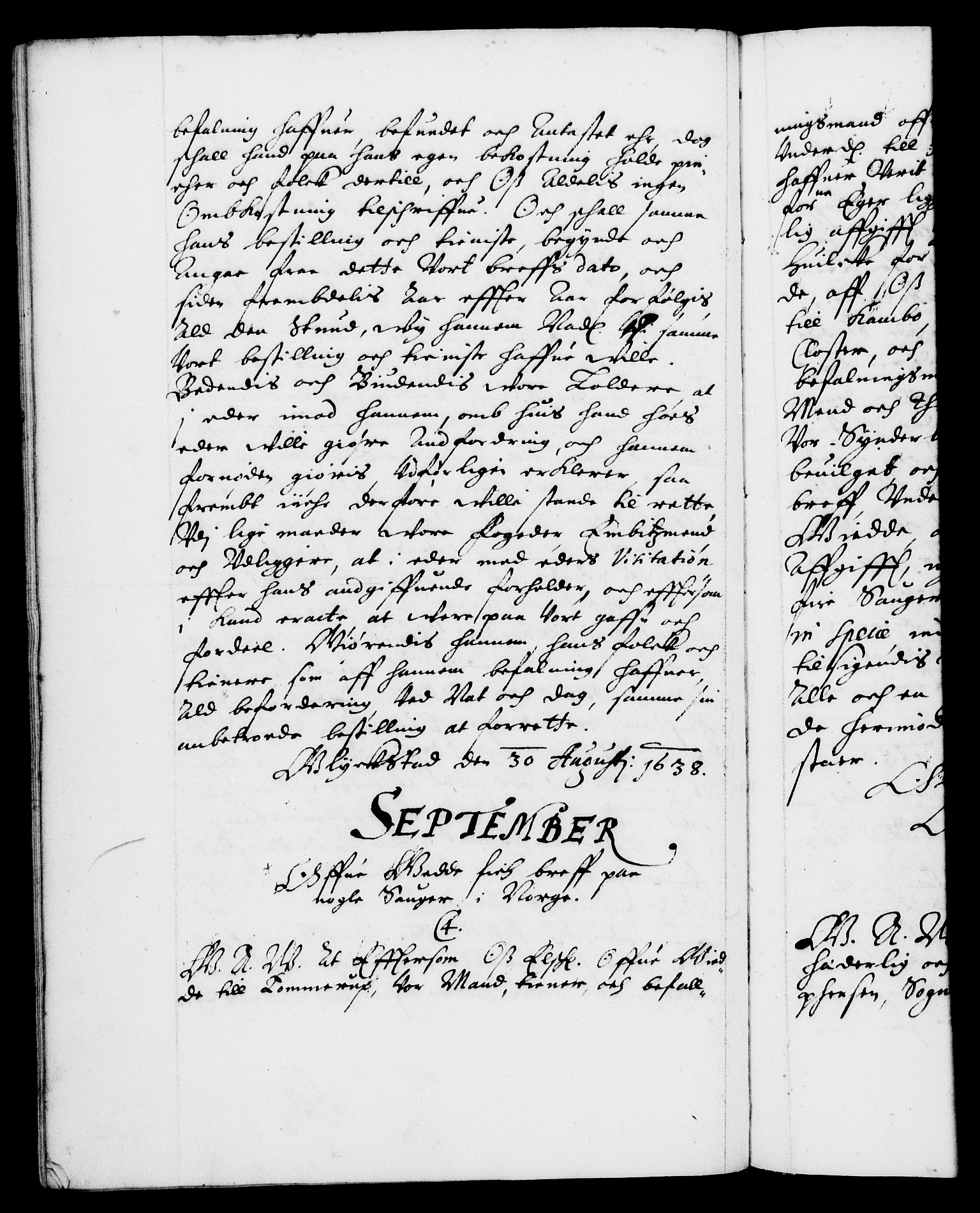 Danske Kanselli 1572-1799, RA/EA-3023/F/Fc/Fca/Fcaa/L0006: Norske registre (mikrofilm), 1637-1642, s. 74b