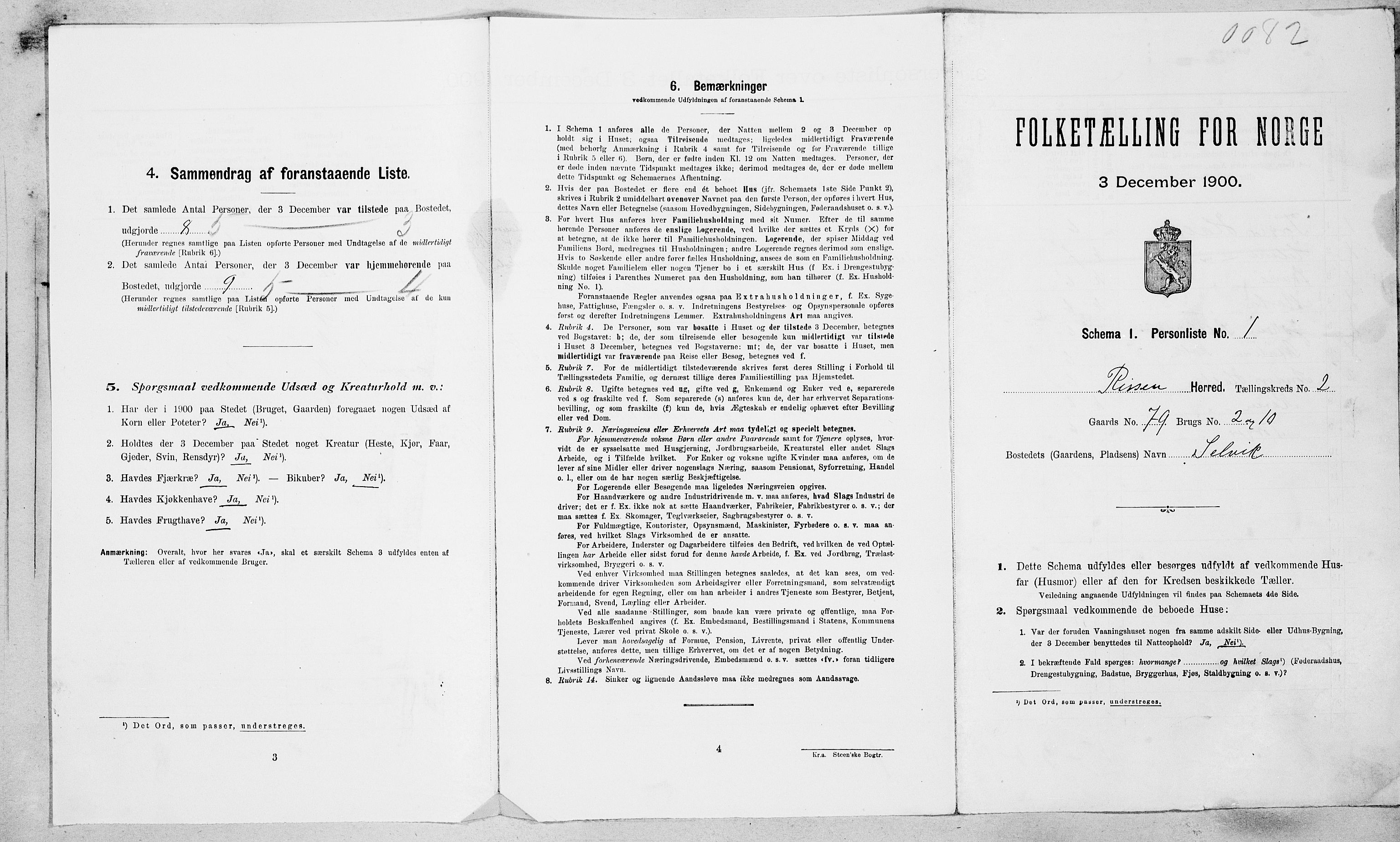 SAT, Folketelling 1900 for 1624 Rissa herred, 1900, s. 220