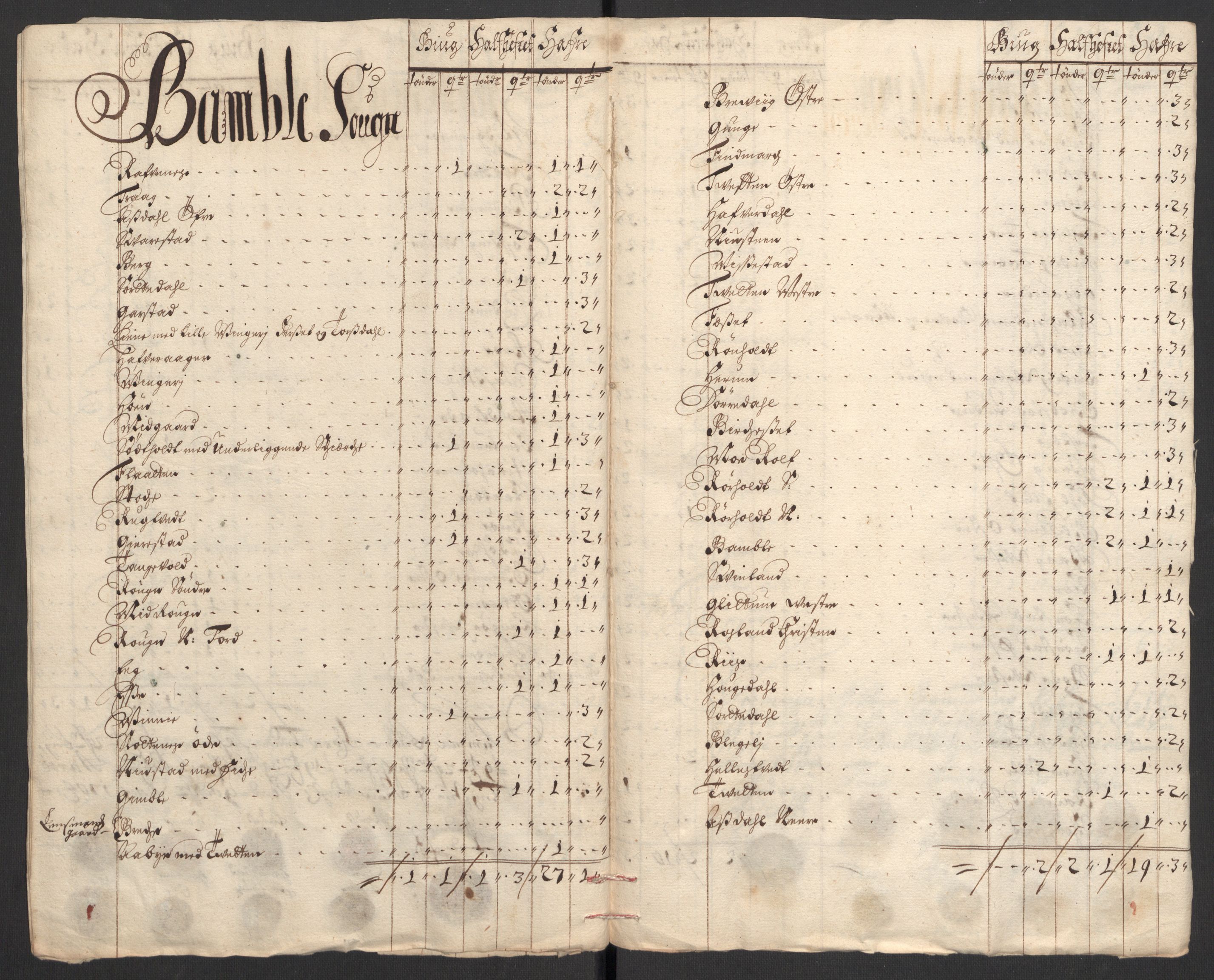 Rentekammeret inntil 1814, Reviderte regnskaper, Fogderegnskap, AV/RA-EA-4092/R36/L2112: Fogderegnskap Øvre og Nedre Telemark og Bamble, 1704, s. 35