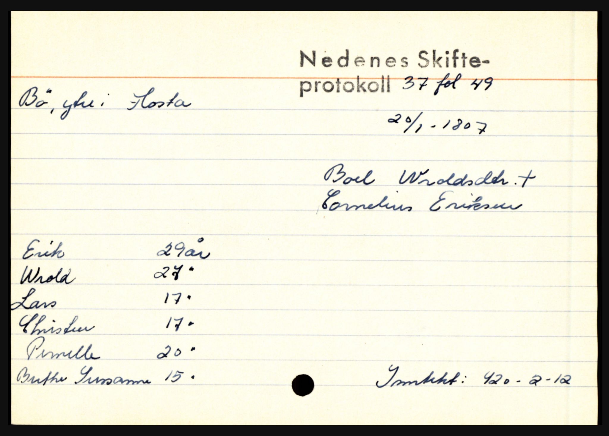 Nedenes sorenskriveri før 1824, AV/SAK-1221-0007/H, s. 4755