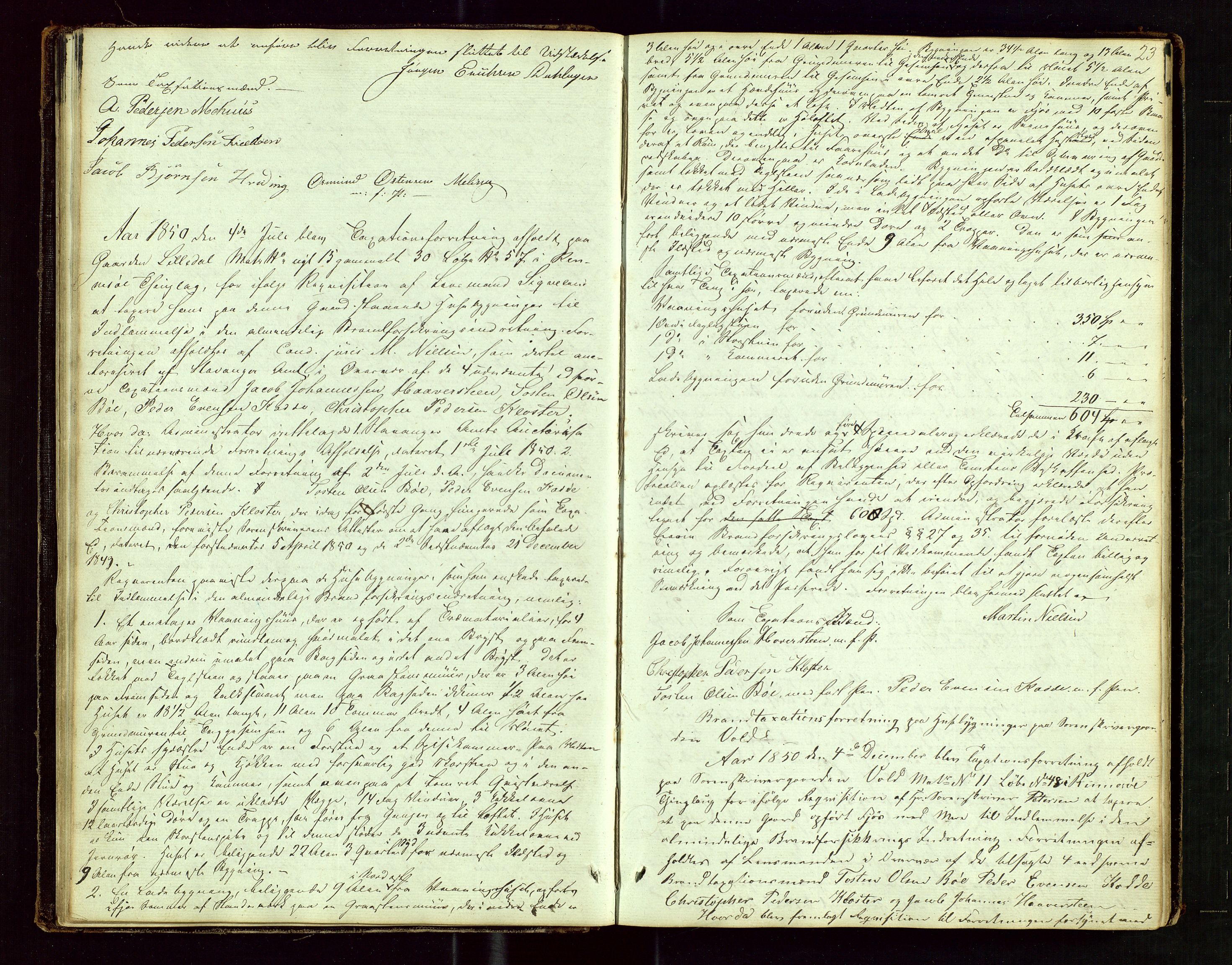 Rennesøy lensmannskontor, SAST/A-100165/Goa/L0001: "Brandtaxations-Protocol for Rennesøe Thinglag", 1846-1923, s. 22b-23a