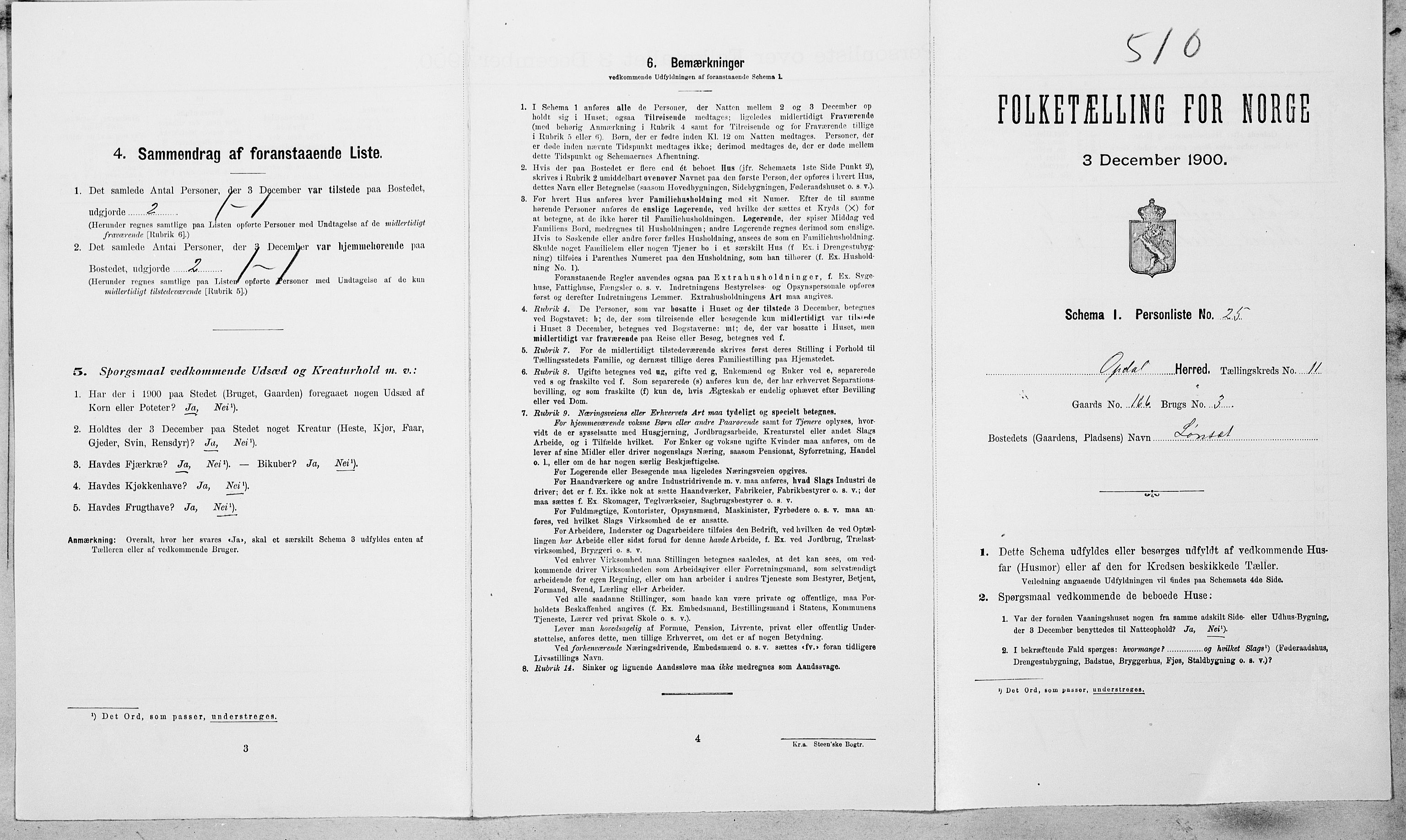 SAT, Folketelling 1900 for 1634 Oppdal herred, 1900, s. 898