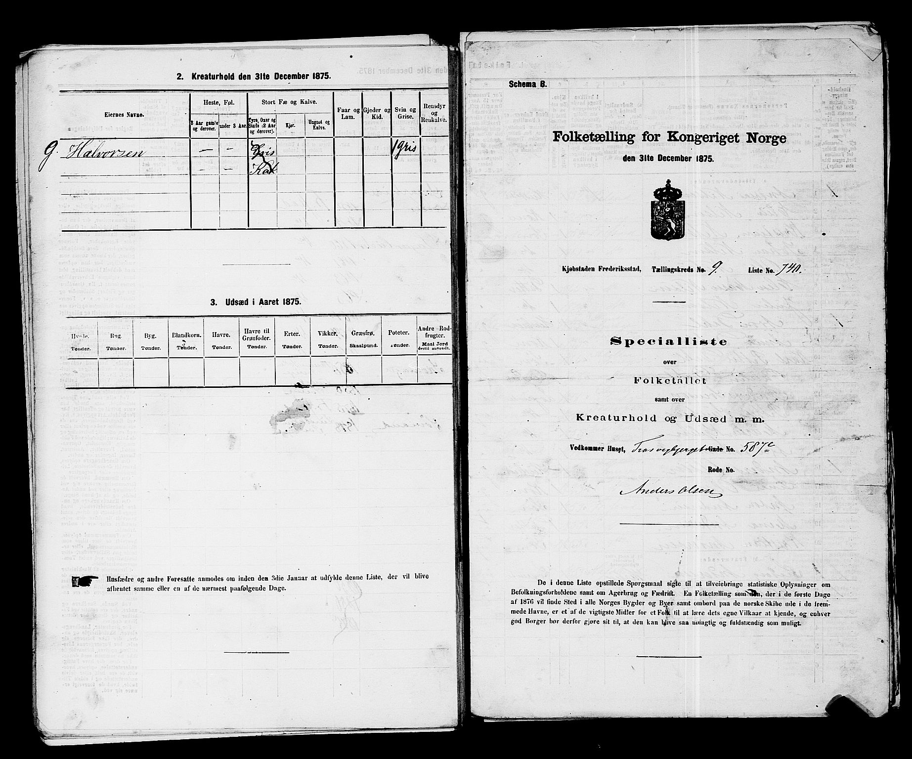 RA, Folketelling 1875 for 0103B Fredrikstad prestegjeld, Fredrikstad kjøpstad, 1875, s. 1690