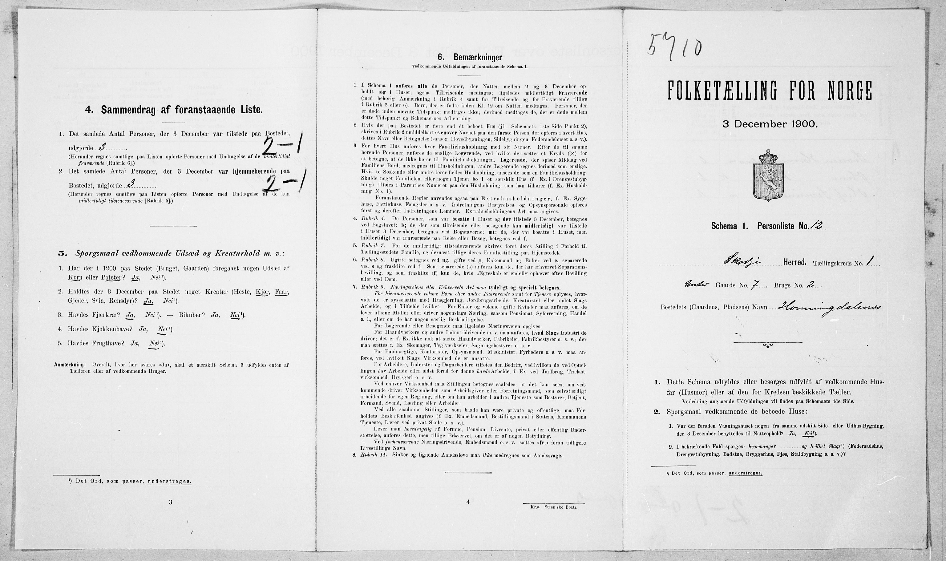 SAT, Folketelling 1900 for 1529 Skodje herred, 1900, s. 122