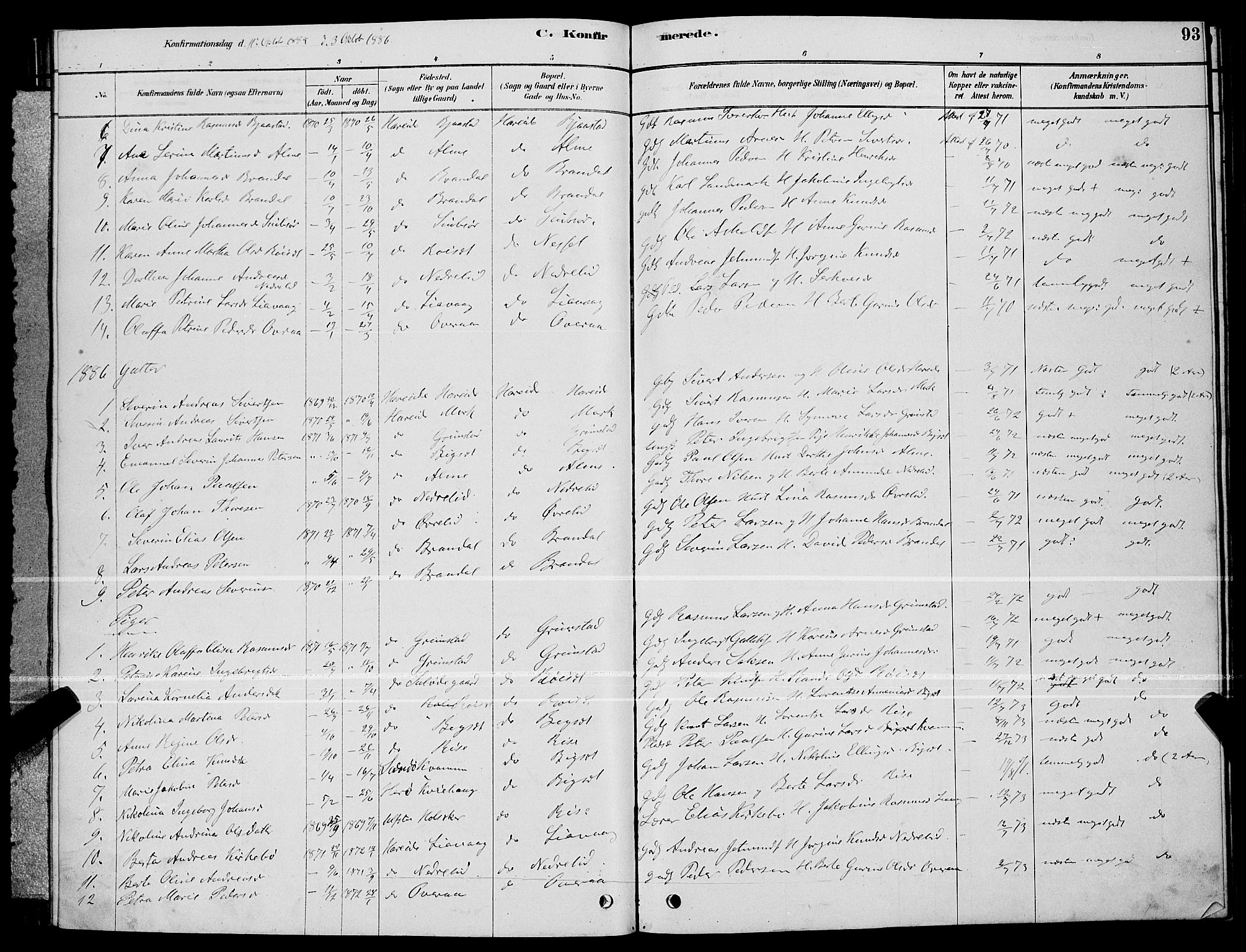 Ministerialprotokoller, klokkerbøker og fødselsregistre - Møre og Romsdal, AV/SAT-A-1454/510/L0125: Klokkerbok nr. 510C02, 1878-1900, s. 93