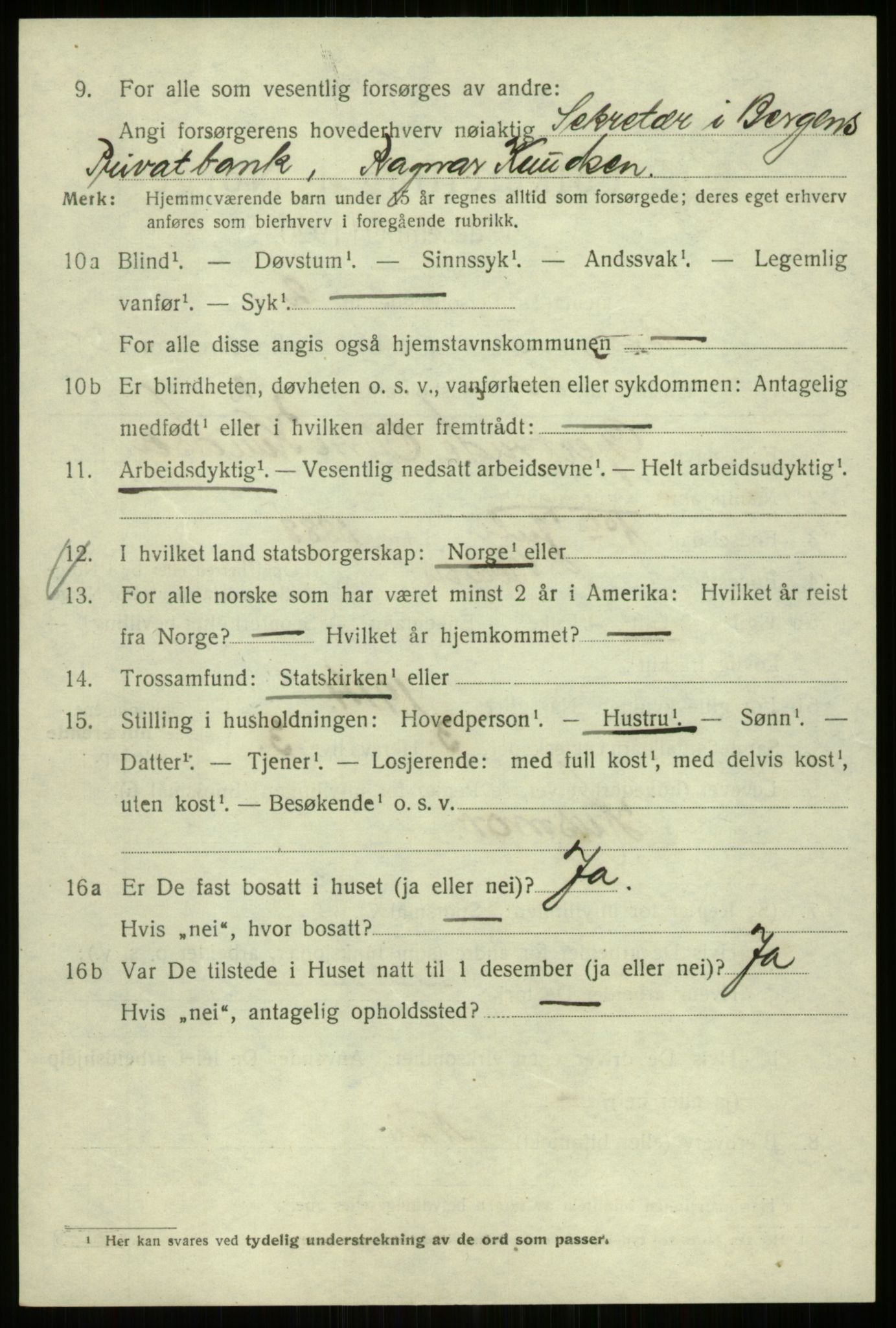 SAB, Folketelling 1920 for 1301 Bergen kjøpstad, 1920, s. 231582
