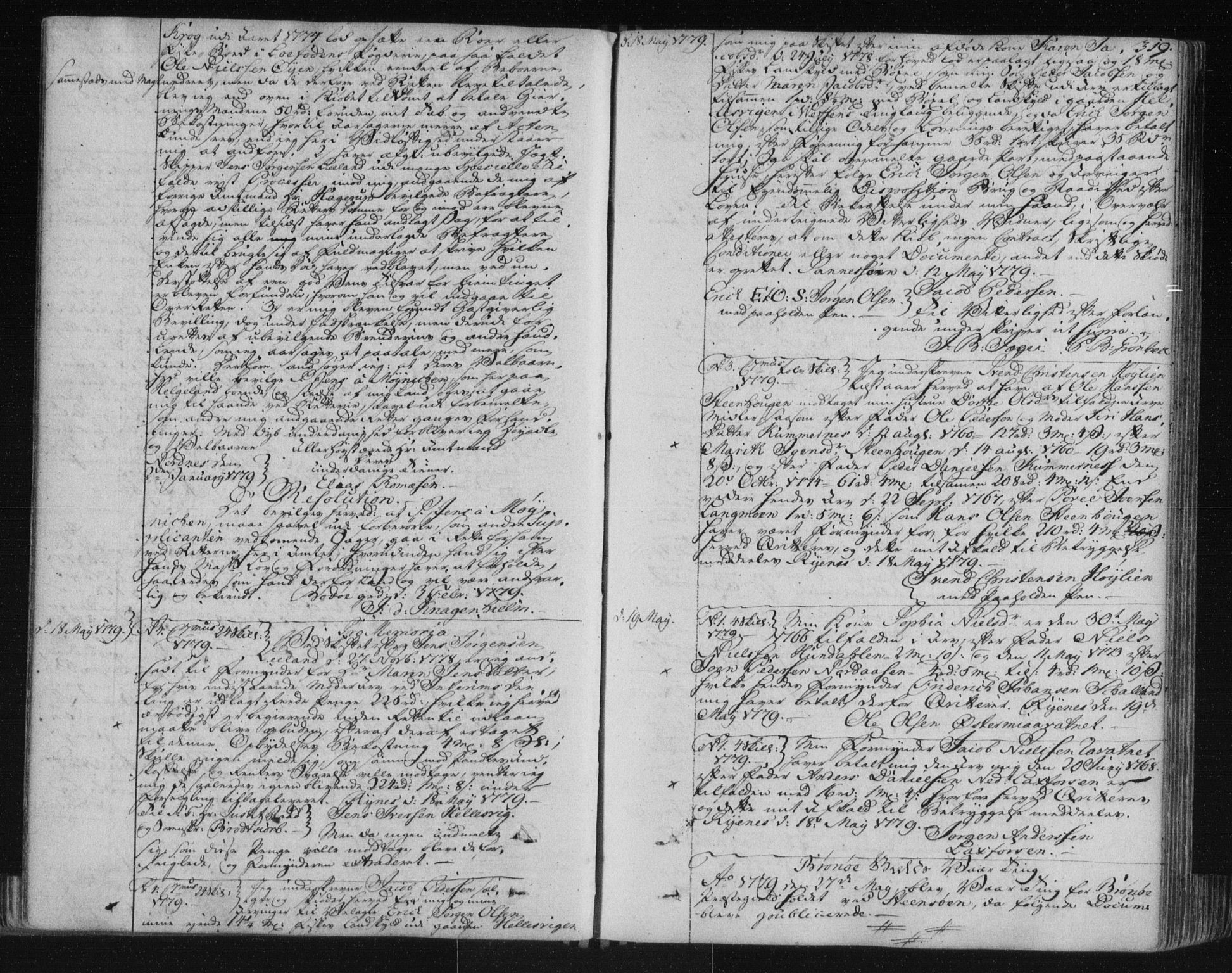 Helgeland sorenskriveri, SAT/A-0004/2/2C/L0003: Pantebok nr. 2, 1751-1783, s. 319