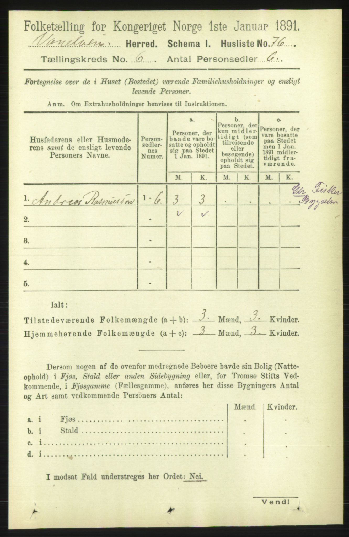 RA, Folketelling 1891 for 1511 Vanylven herred, 1891, s. 2691