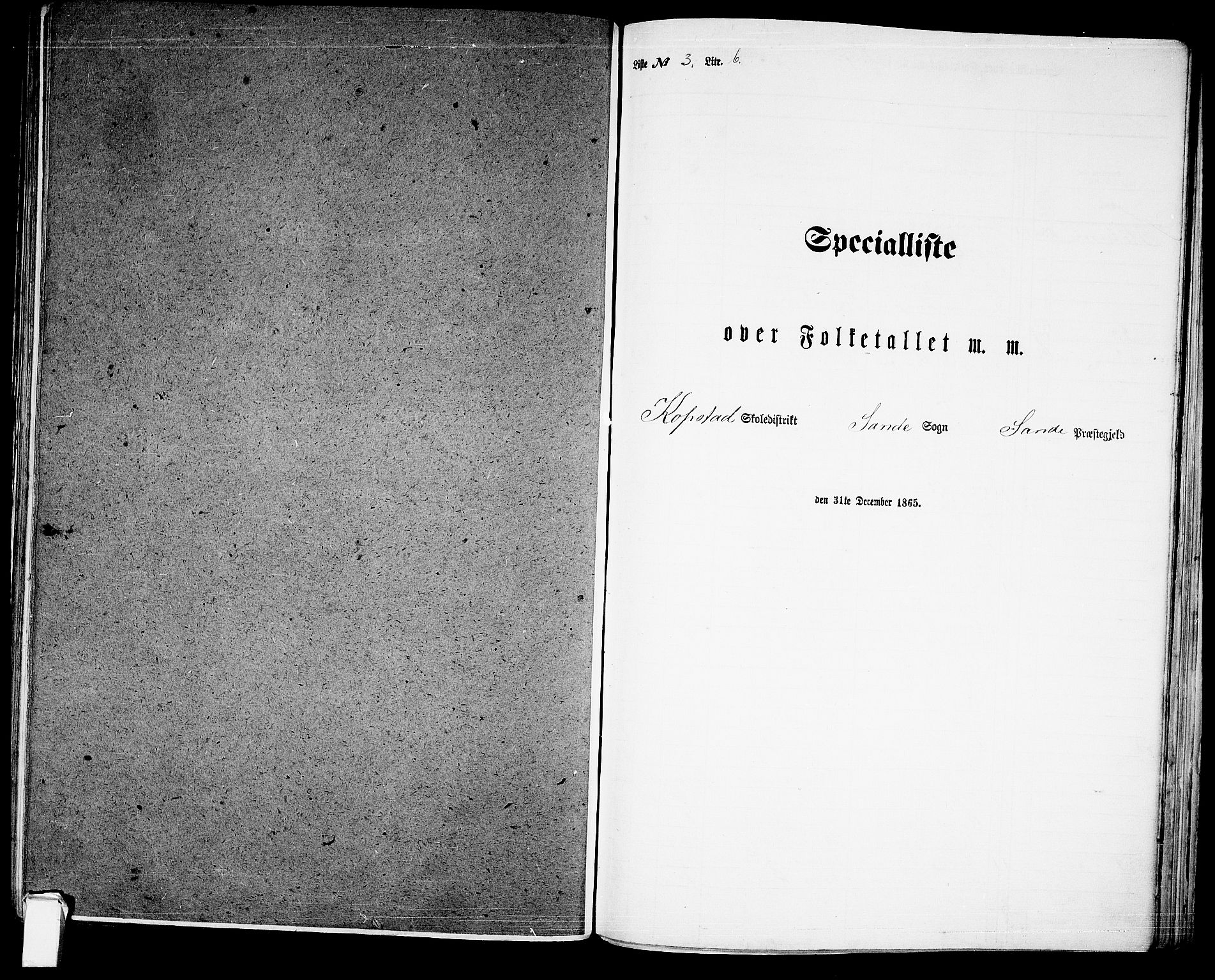 RA, Folketelling 1865 for 0713P Sande prestegjeld, 1865, s. 71