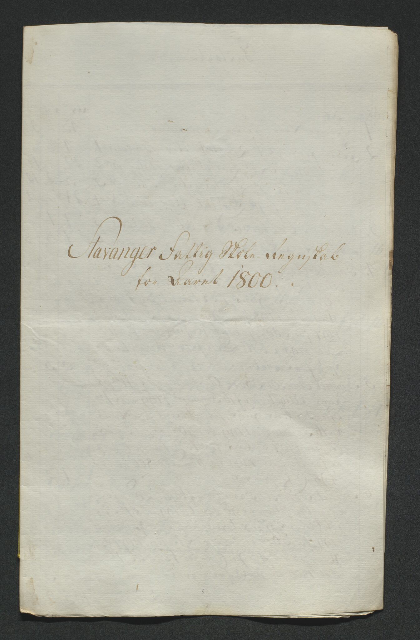 Biskopen i Kristiansand, AV/SAK-1113-0001/G/Gh/L0078: C 235 - Regnskap for Stavanger fattigskole, 1694-1822, s. 176