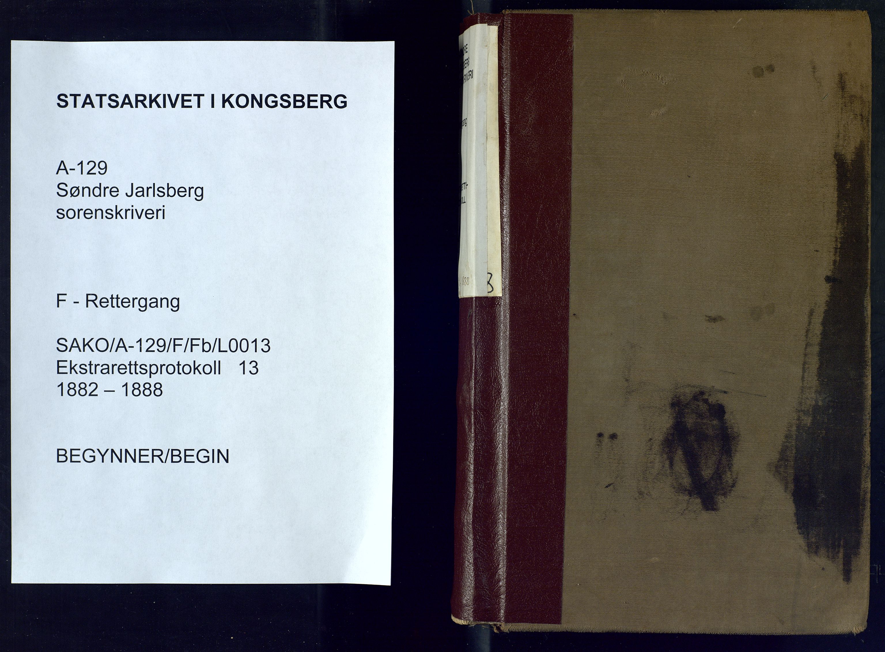 Søndre Jarlsberg sorenskriveri, SAKO/A-129/F/Fb/L0013: Ekstrarettsprotokoll, 1888