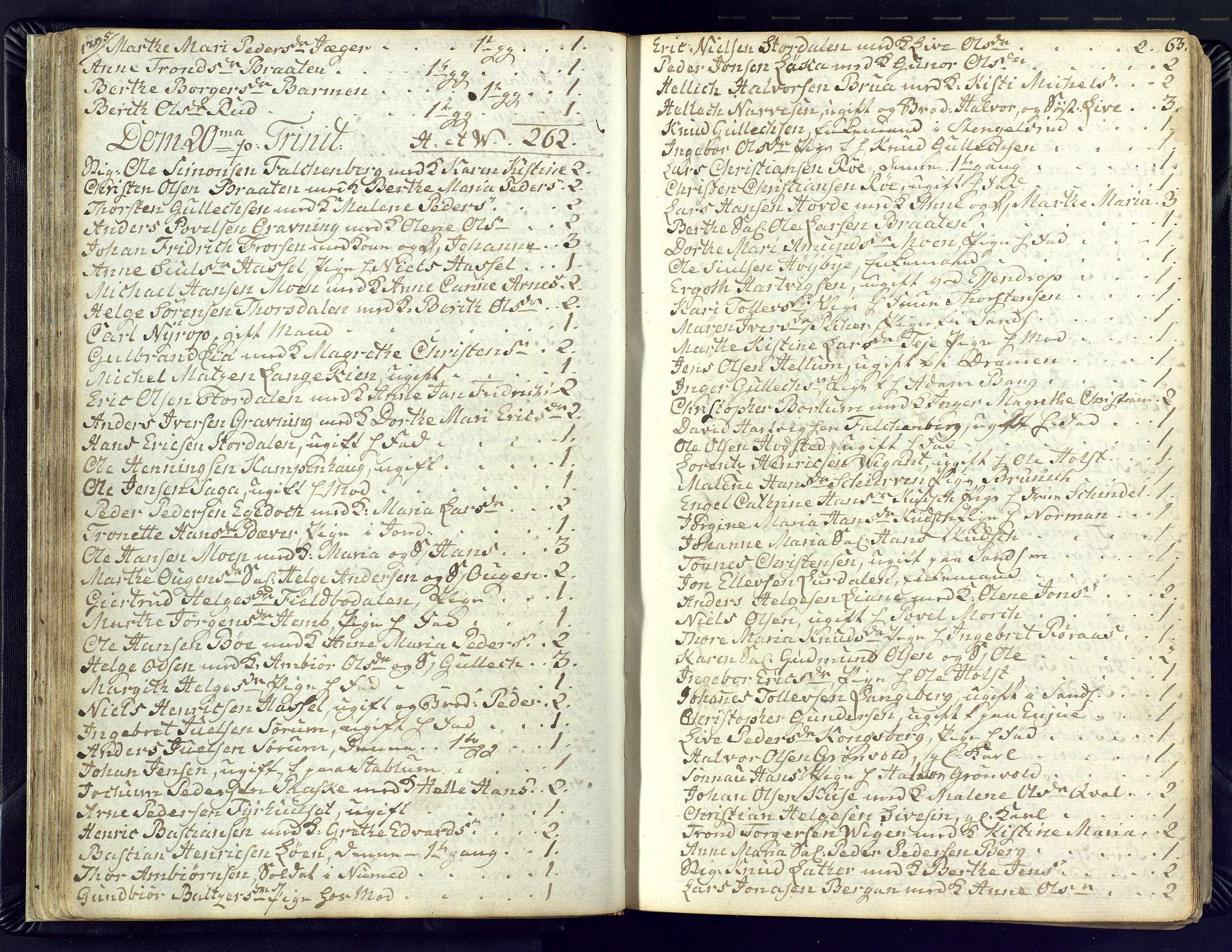 Kongsberg kirkebøker, SAKO/A-22/M/Ma/L0012: Kommunikantprotokoll nr. 12, 1794-1800, s. 63