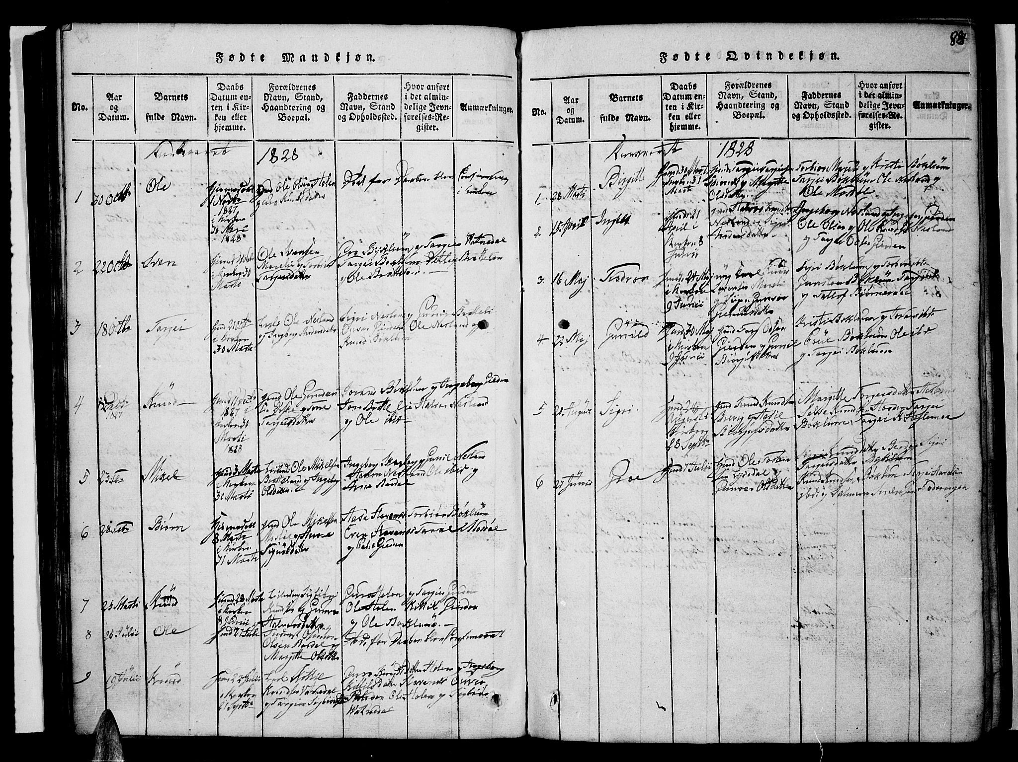 Valle sokneprestkontor, AV/SAK-1111-0044/F/Fb/Fbc/L0001: Klokkerbok nr. B 1 /3, 1816-1829, s. 88