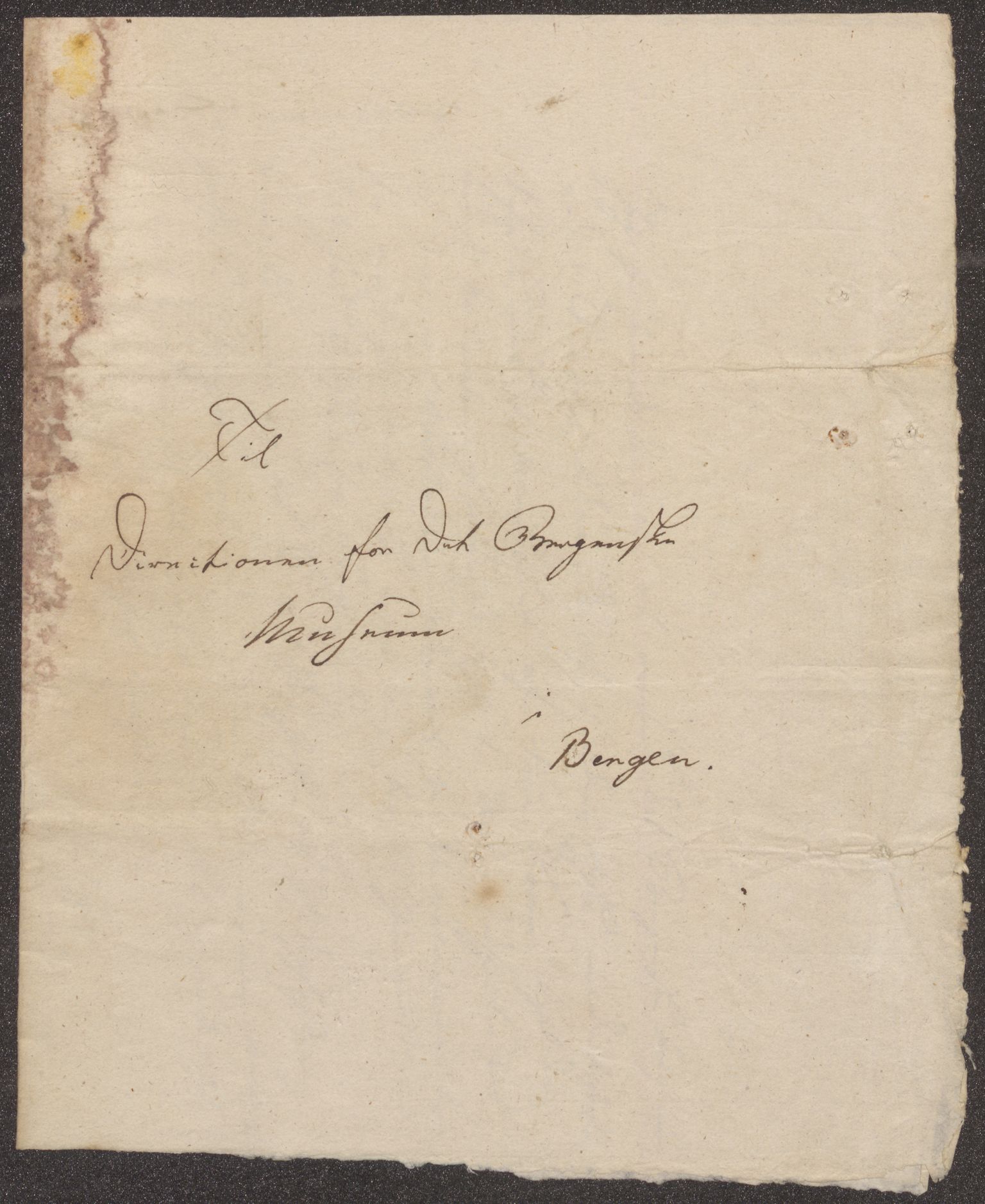 Bergens Museum. Direksjonen/ styret, UMB/A007/D/Da/L0004/0002: Innkommende brev 1829 - 1830 / Innkommende brev 1829, 1829