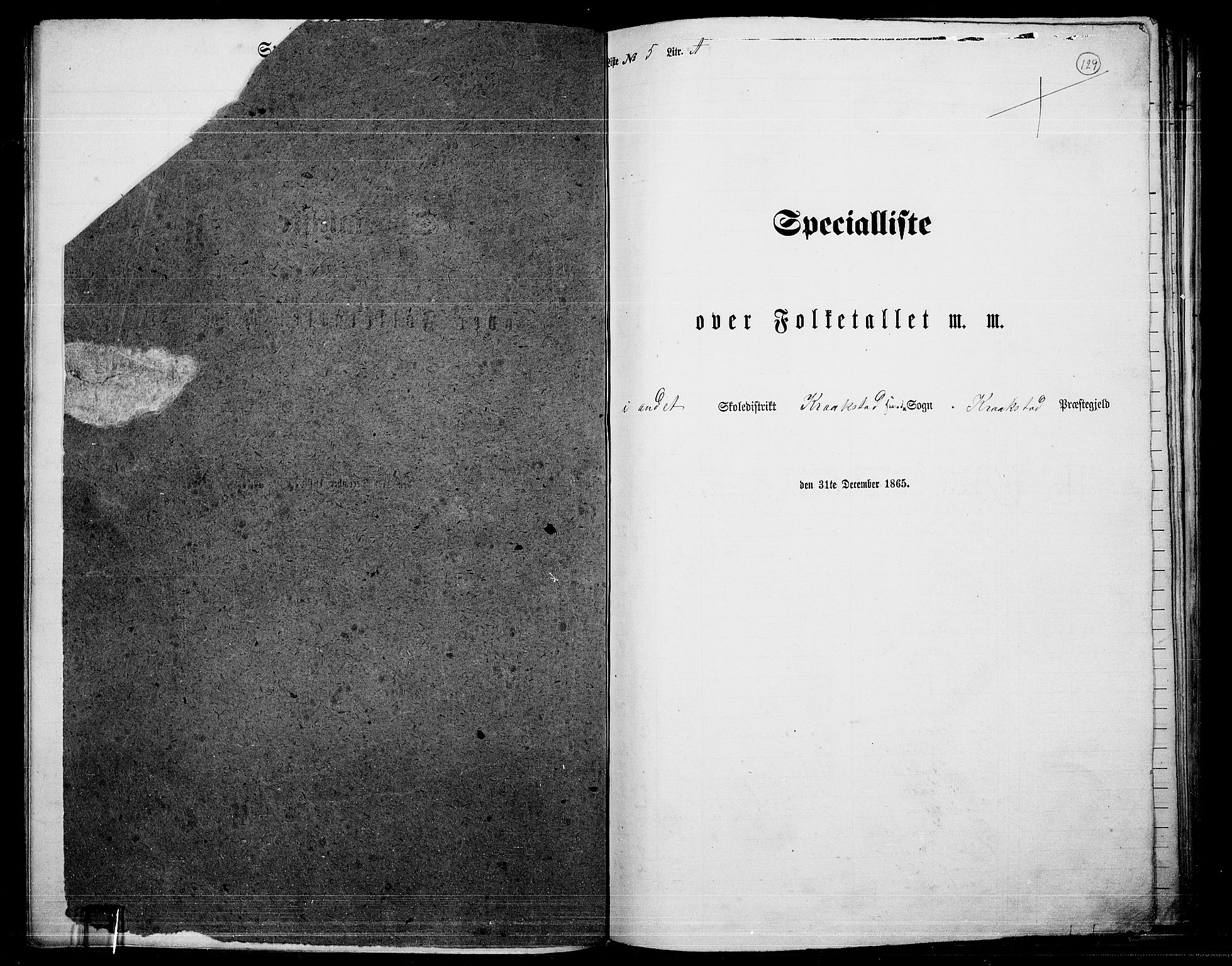 RA, Folketelling 1865 for 0212P Kråkstad prestegjeld, 1865, s. 113