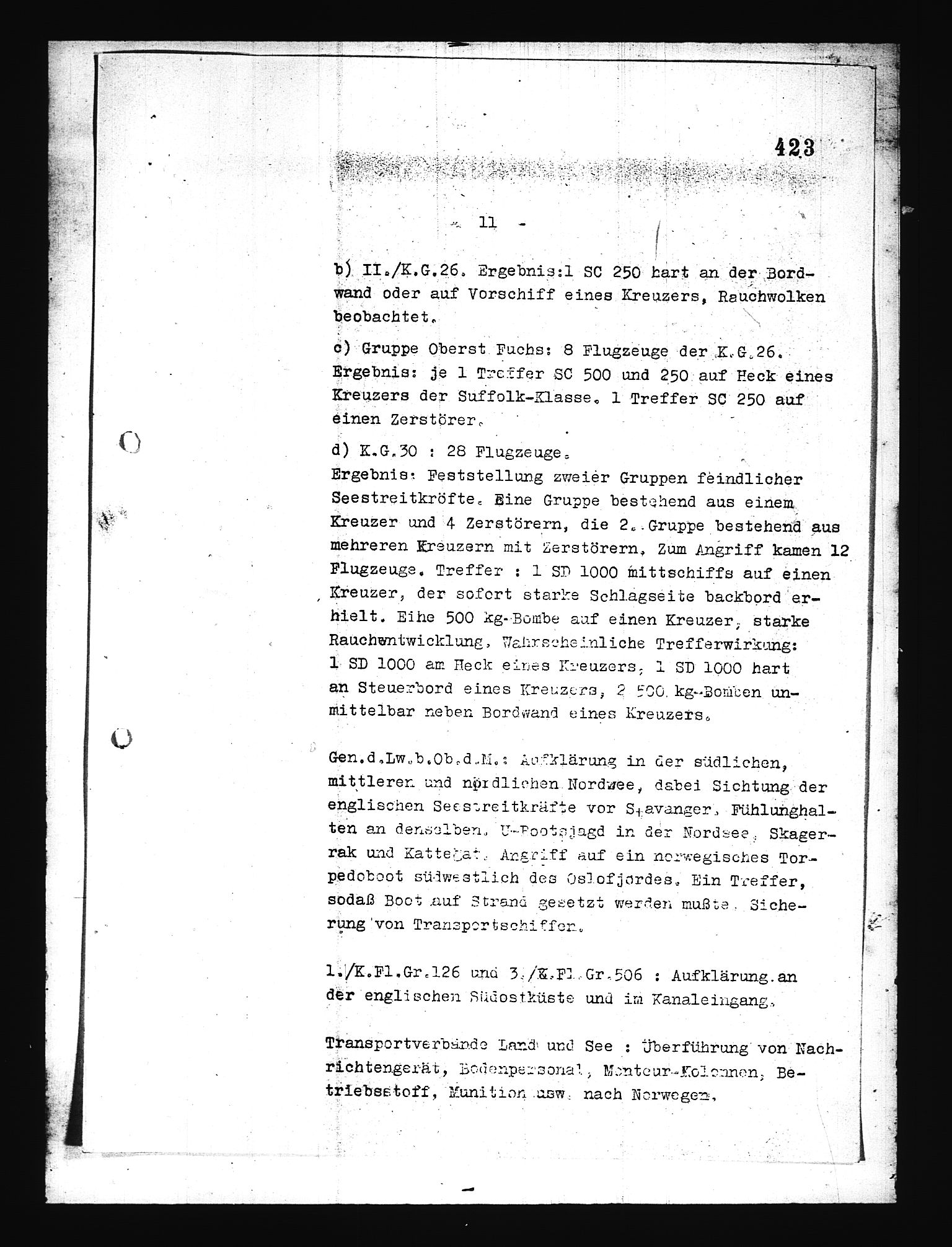 Documents Section, AV/RA-RAFA-2200/V/L0076: Amerikansk mikrofilm "Captured German Documents".
Box No. 715.  FKA jnr. 619/1954., 1940, s. 202