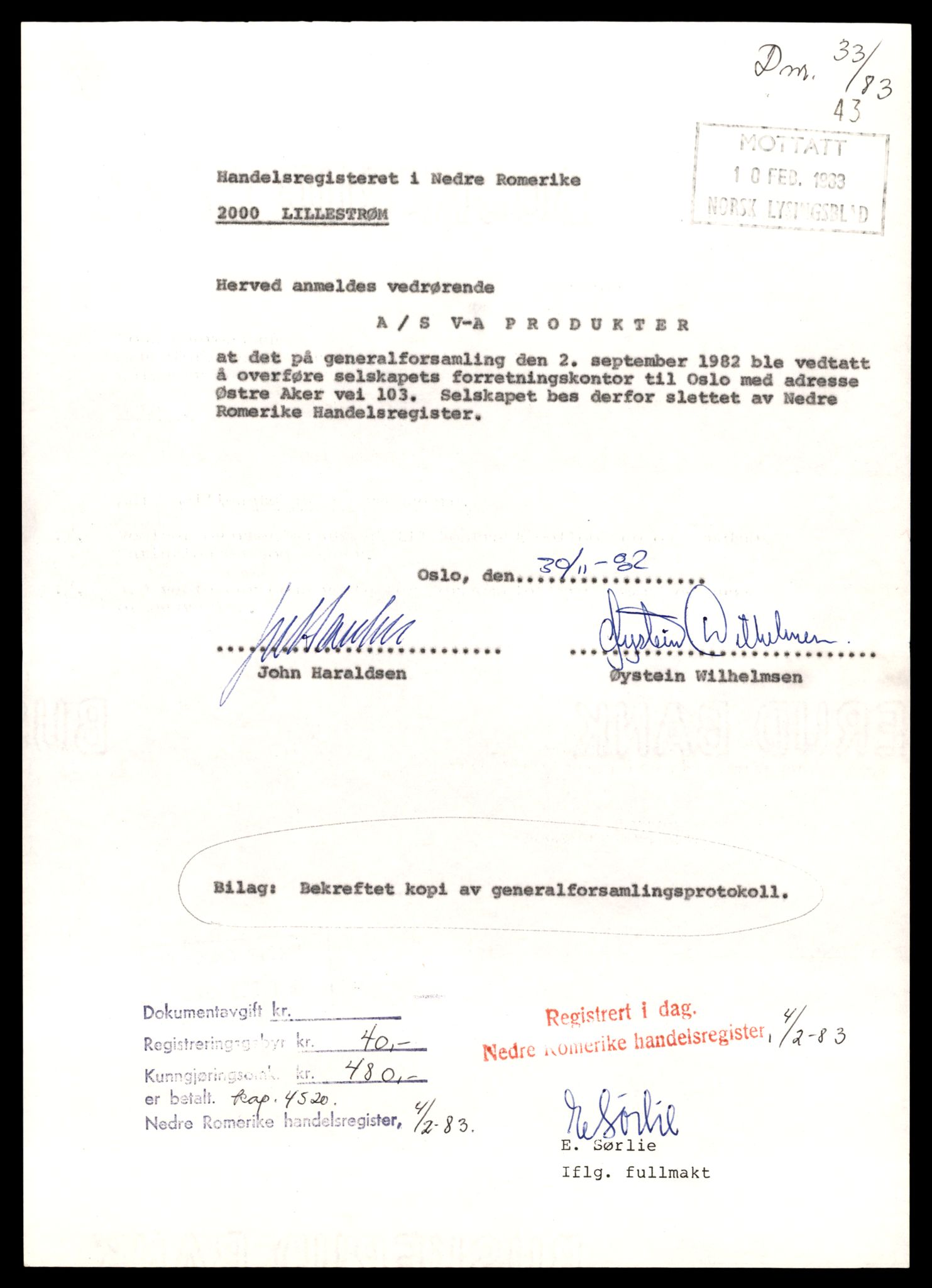 Nedre Romerike sorenskriveri, AV/SAT-A-10469/K/Ke/Keb/L0014: Enkeltmannsforetak, aksjeselskap og andelslag, V - Å, 1944-1989