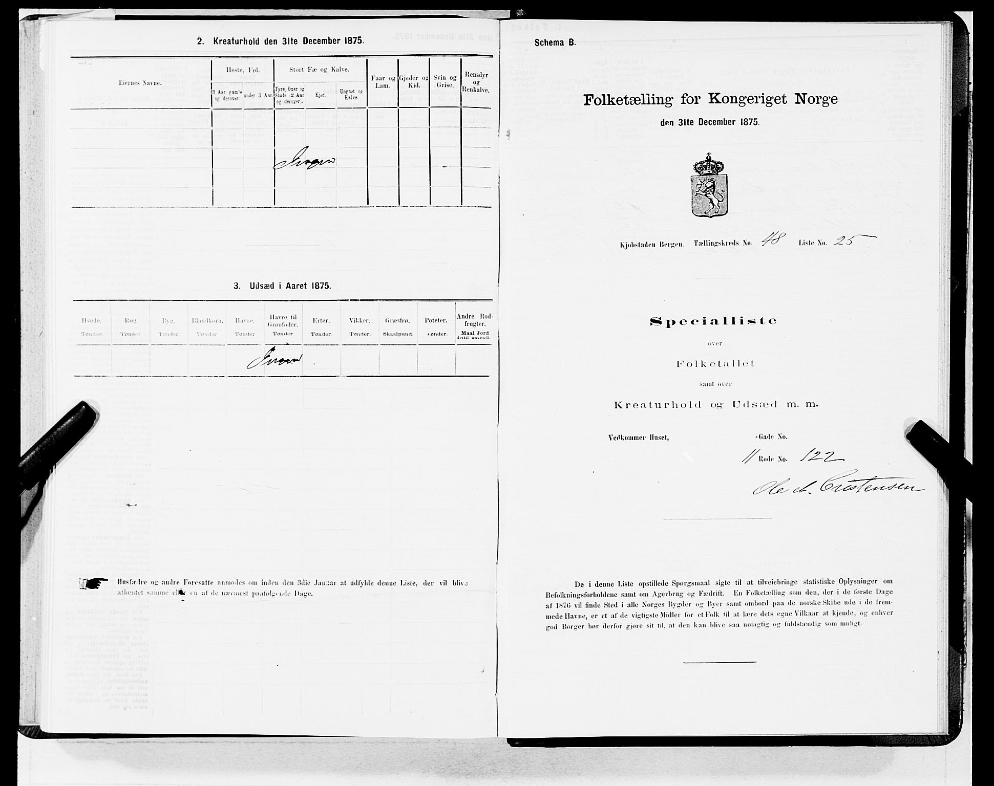 SAB, Folketelling 1875 for 1301 Bergen kjøpstad, 1875, s. 2549