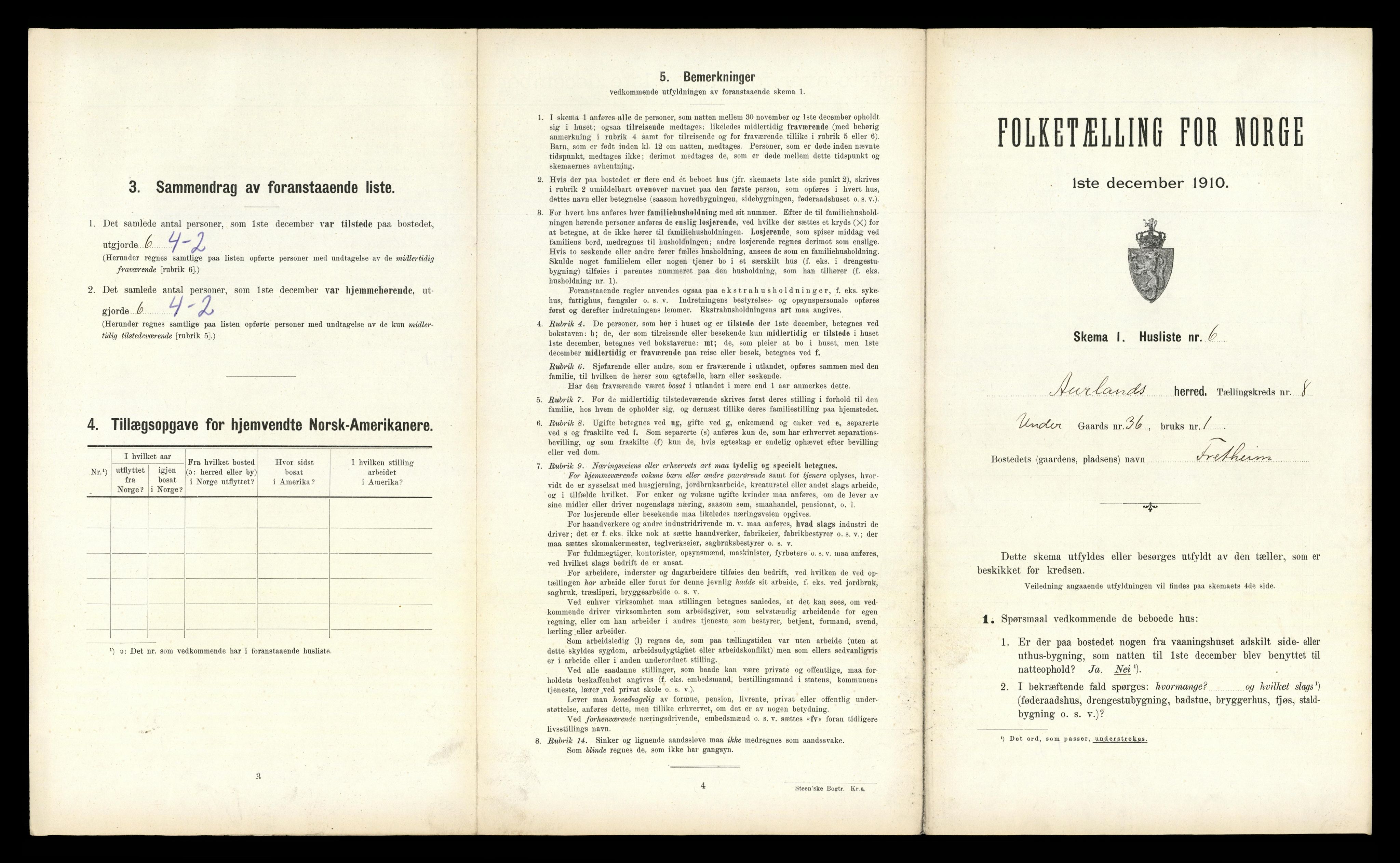 RA, Folketelling 1910 for 1421 Aurland herred, 1910, s. 713