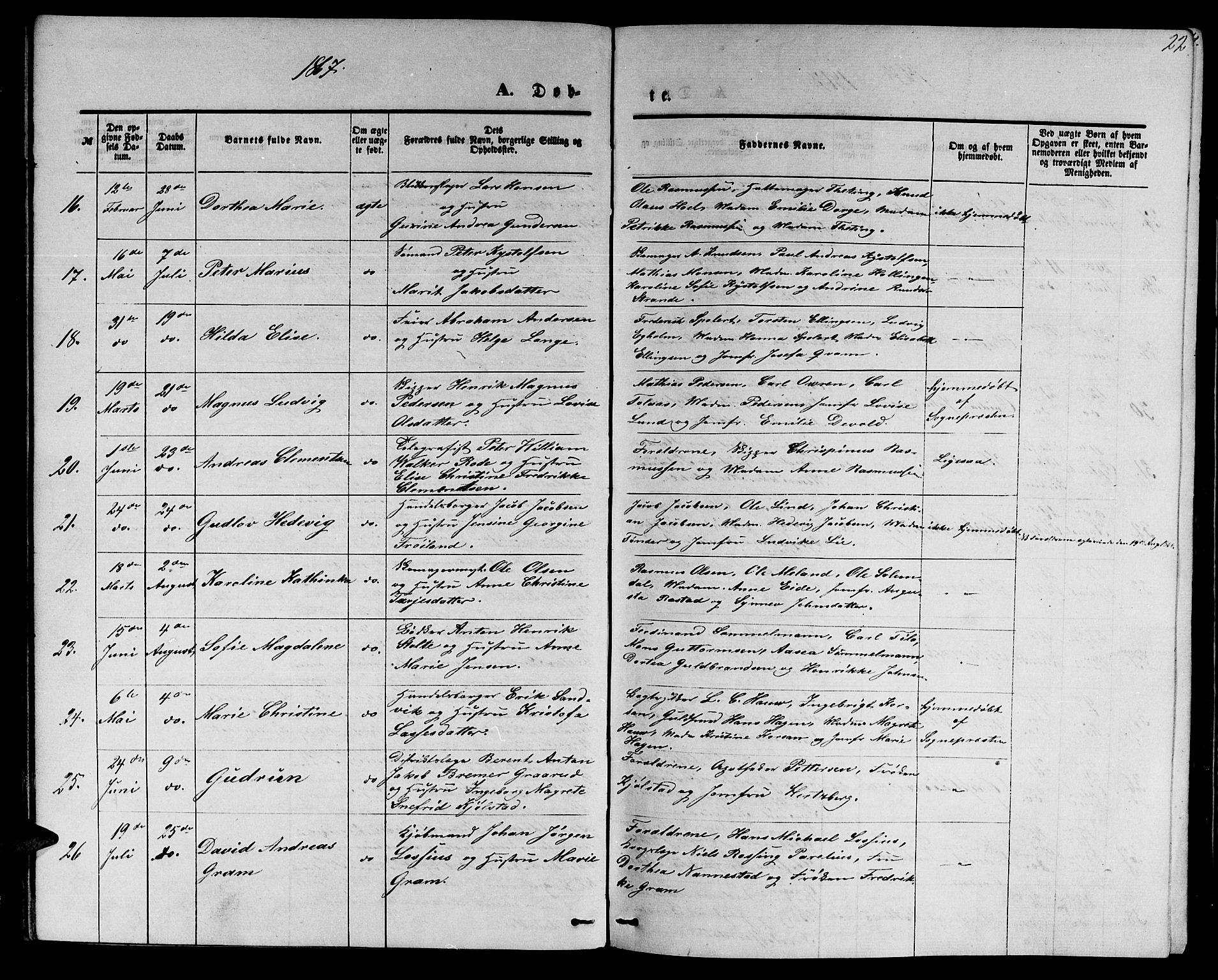 Ministerialprotokoller, klokkerbøker og fødselsregistre - Møre og Romsdal, AV/SAT-A-1454/558/L0701: Klokkerbok nr. 558C02, 1862-1879, s. 22