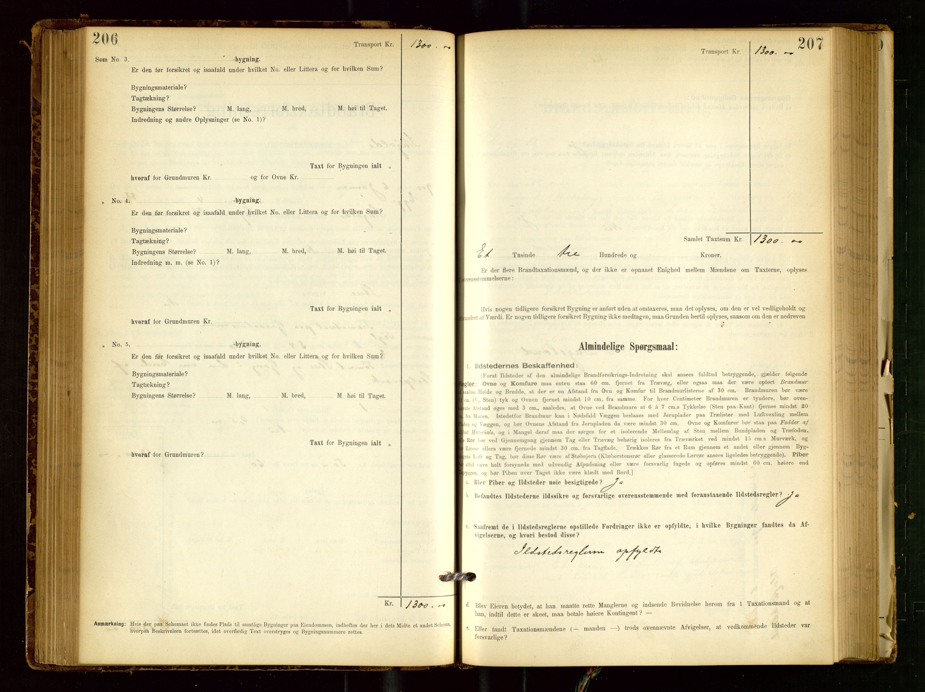 Skjold lensmannskontor, SAST/A-100182/Gob/L0001: "Brandtaxationsprotokol for Skjold Lensmandsdistrikt Ryfylke Fogderi", 1894-1939, s. 206-207