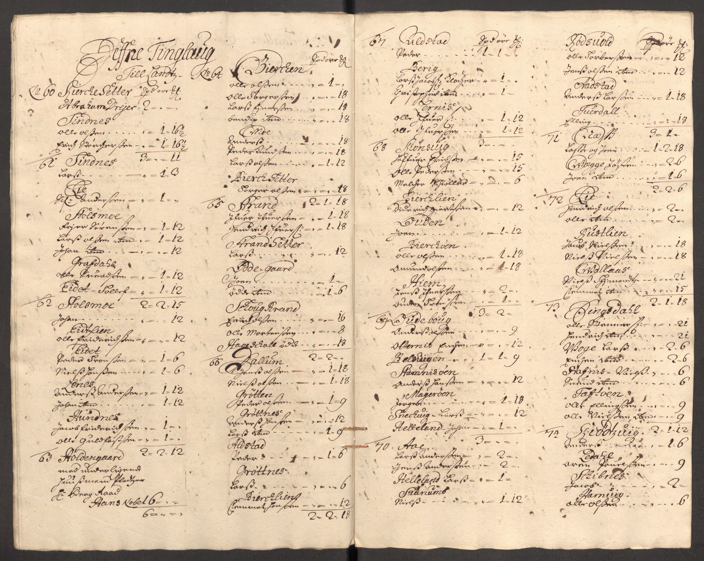 Rentekammeret inntil 1814, Reviderte regnskaper, Fogderegnskap, AV/RA-EA-4092/R57/L3855: Fogderegnskap Fosen, 1702-1703, s. 312