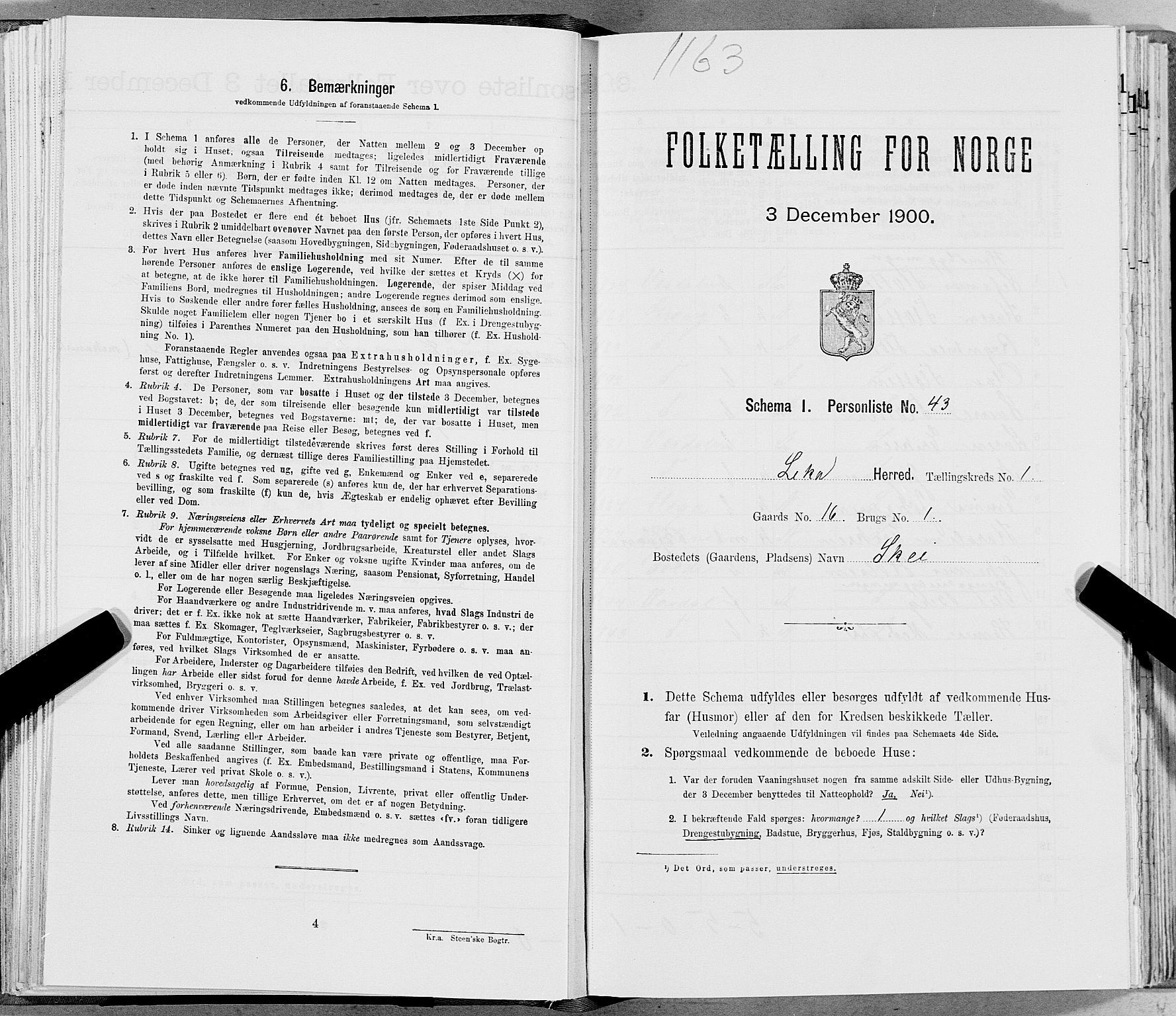 SAT, Folketelling 1900 for 1755 Leka herred, 1900, s. 140