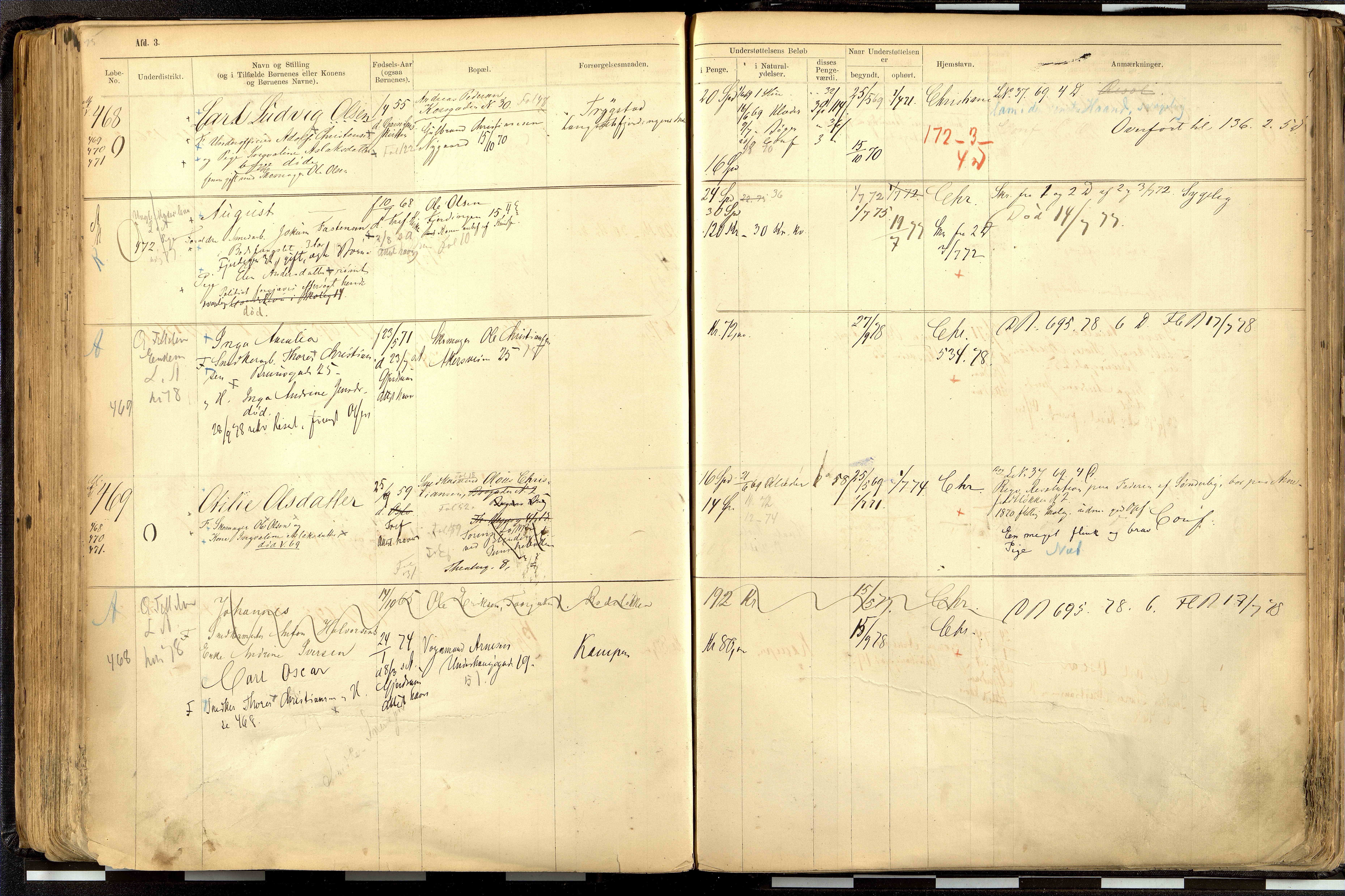 Fattigvesenet, OBA/A-20045/H/Hd/L0001: Manntallsprotokoll. Mnr. 1-644, 1865-1879, s. 237