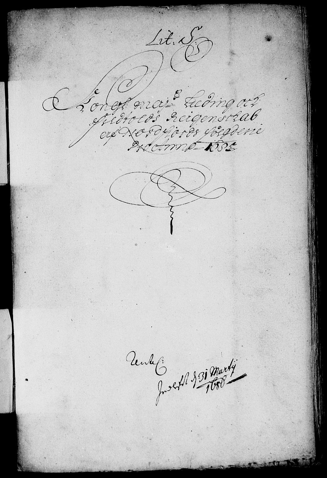 Rentekammeret inntil 1814, Reviderte regnskaper, Stiftamtstueregnskaper, Bergen stiftamt, RA/EA-6043/R/Rc/L0077: Bergen stiftamt, 1685