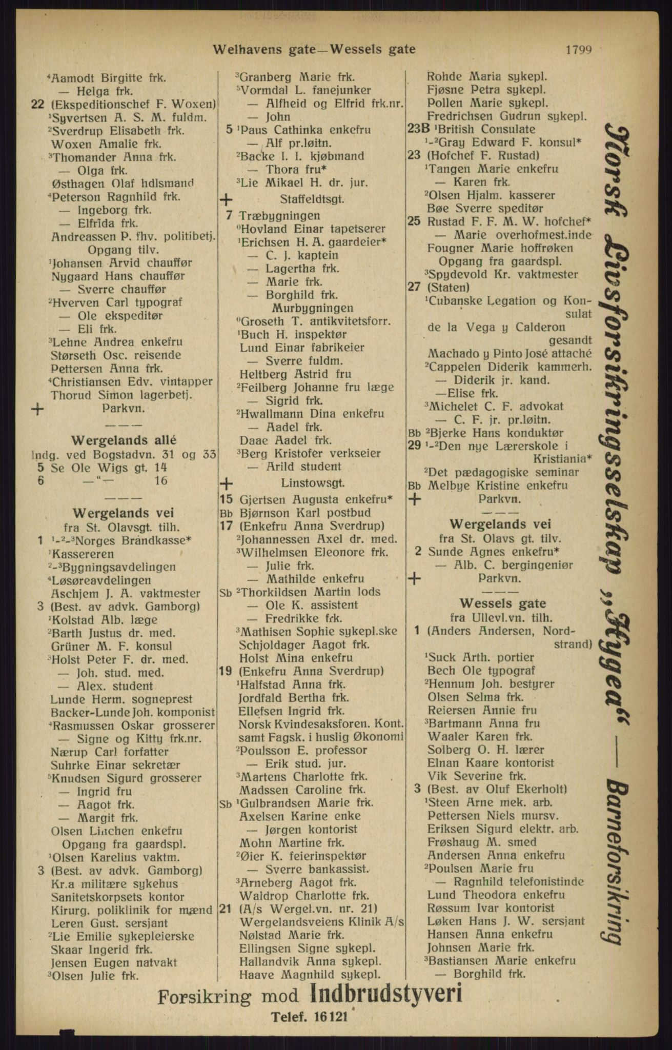 Kristiania/Oslo adressebok, PUBL/-, 1916, s. 1799