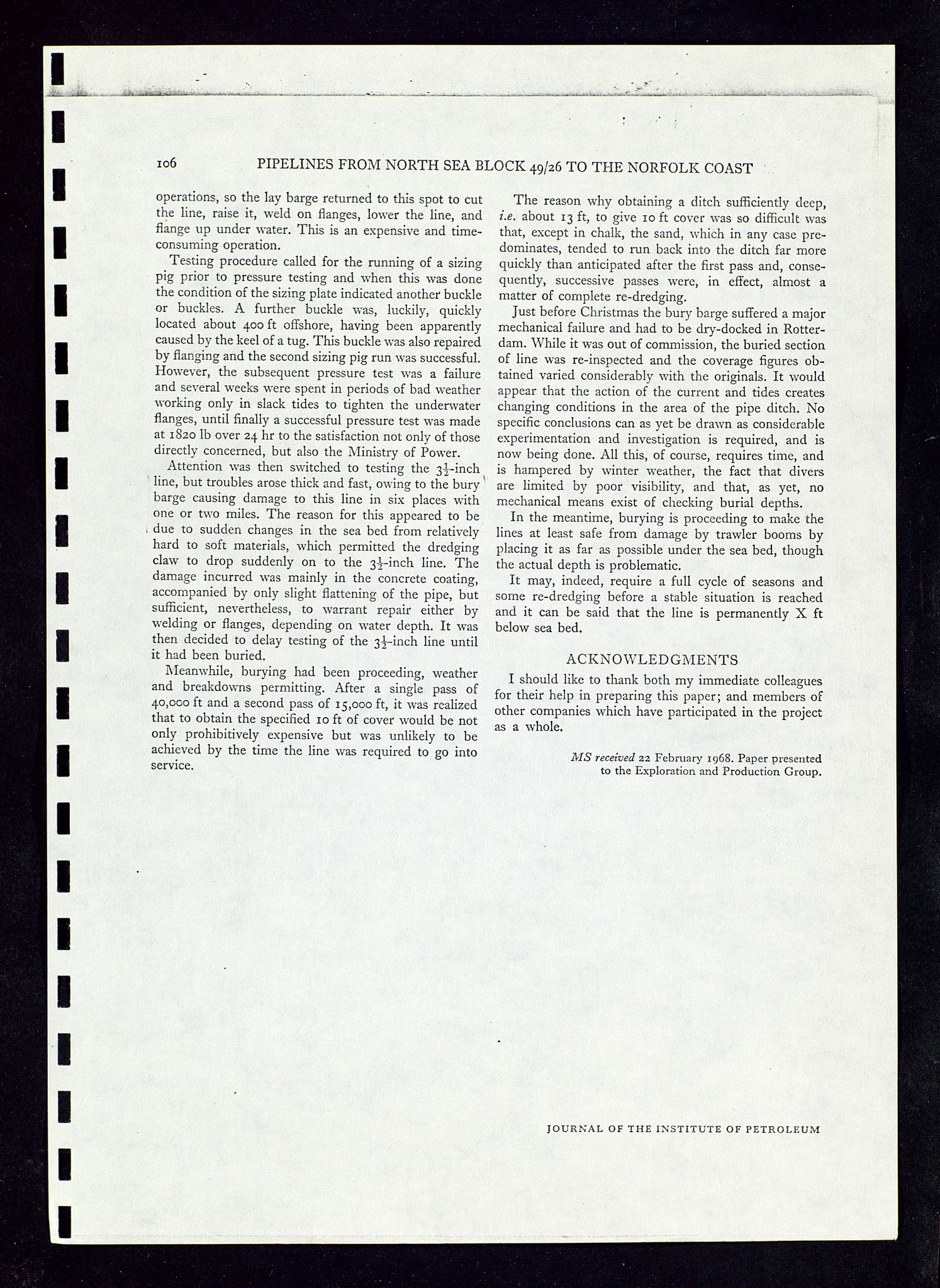 Industridepartementet, Oljekontoret, AV/SAST-A-101348/Dc/L0012: 742 Ekofisk prosjekt, prosjektstudier, div. protokoller ang oljeledning, 1971-1972