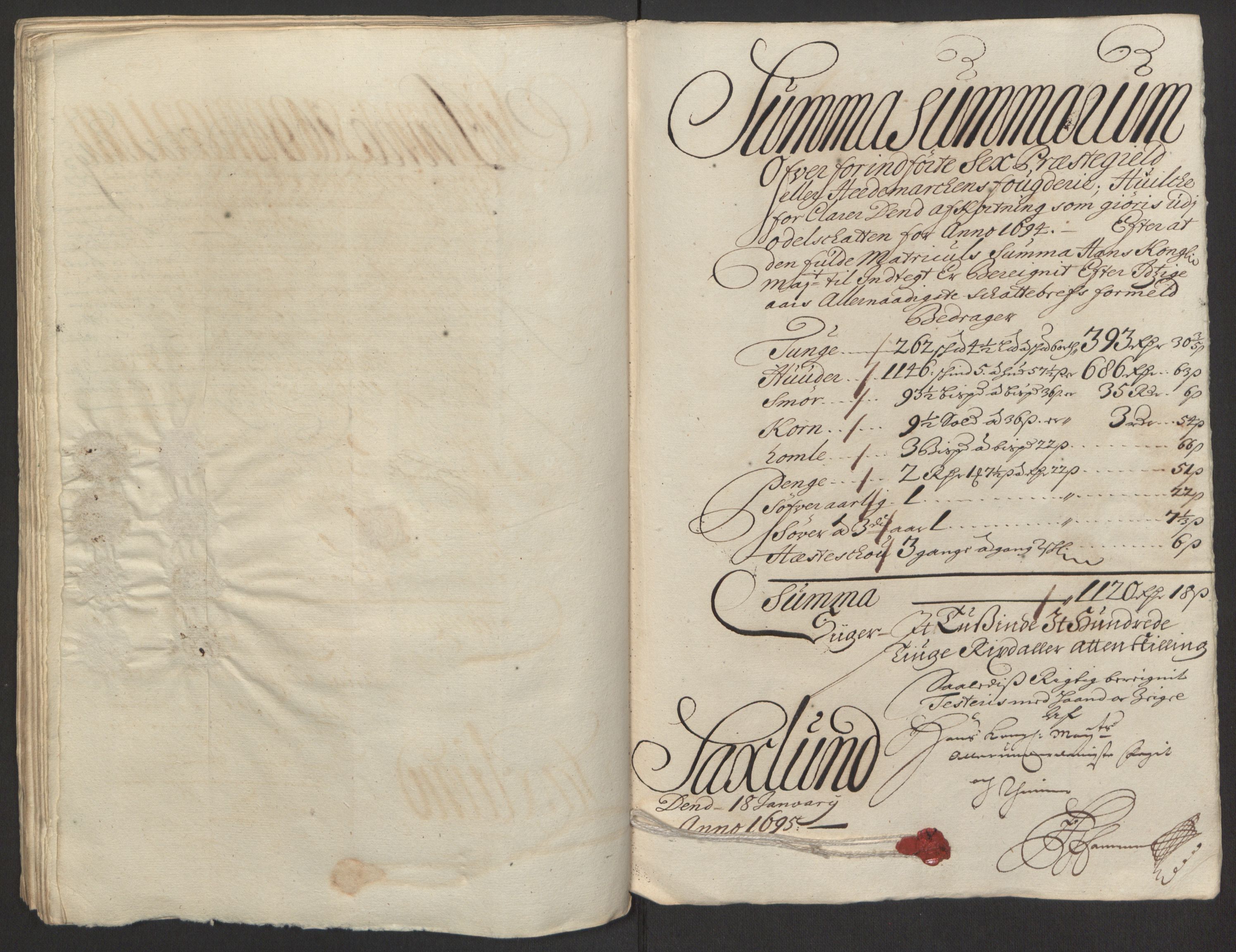 Rentekammeret inntil 1814, Reviderte regnskaper, Fogderegnskap, RA/EA-4092/R16/L1035: Fogderegnskap Hedmark, 1694, s. 189