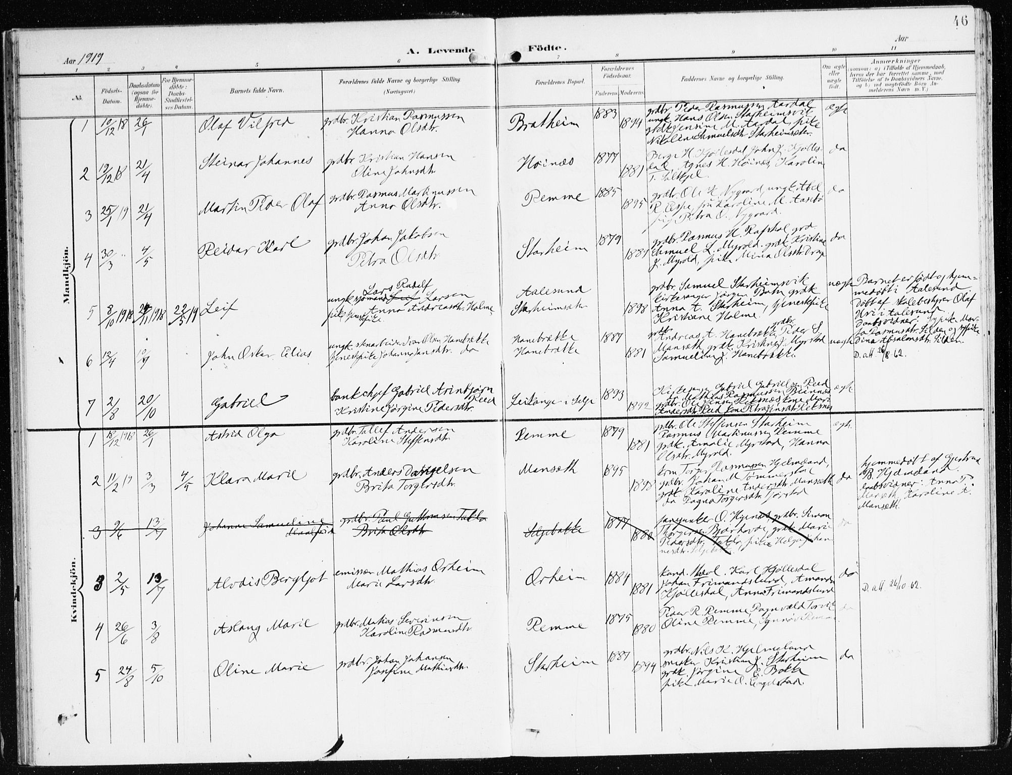Eid sokneprestembete, AV/SAB-A-82301/H/Haa/Haac/L0002: Ministerialbok nr. C 2, 1899-1927, s. 46
