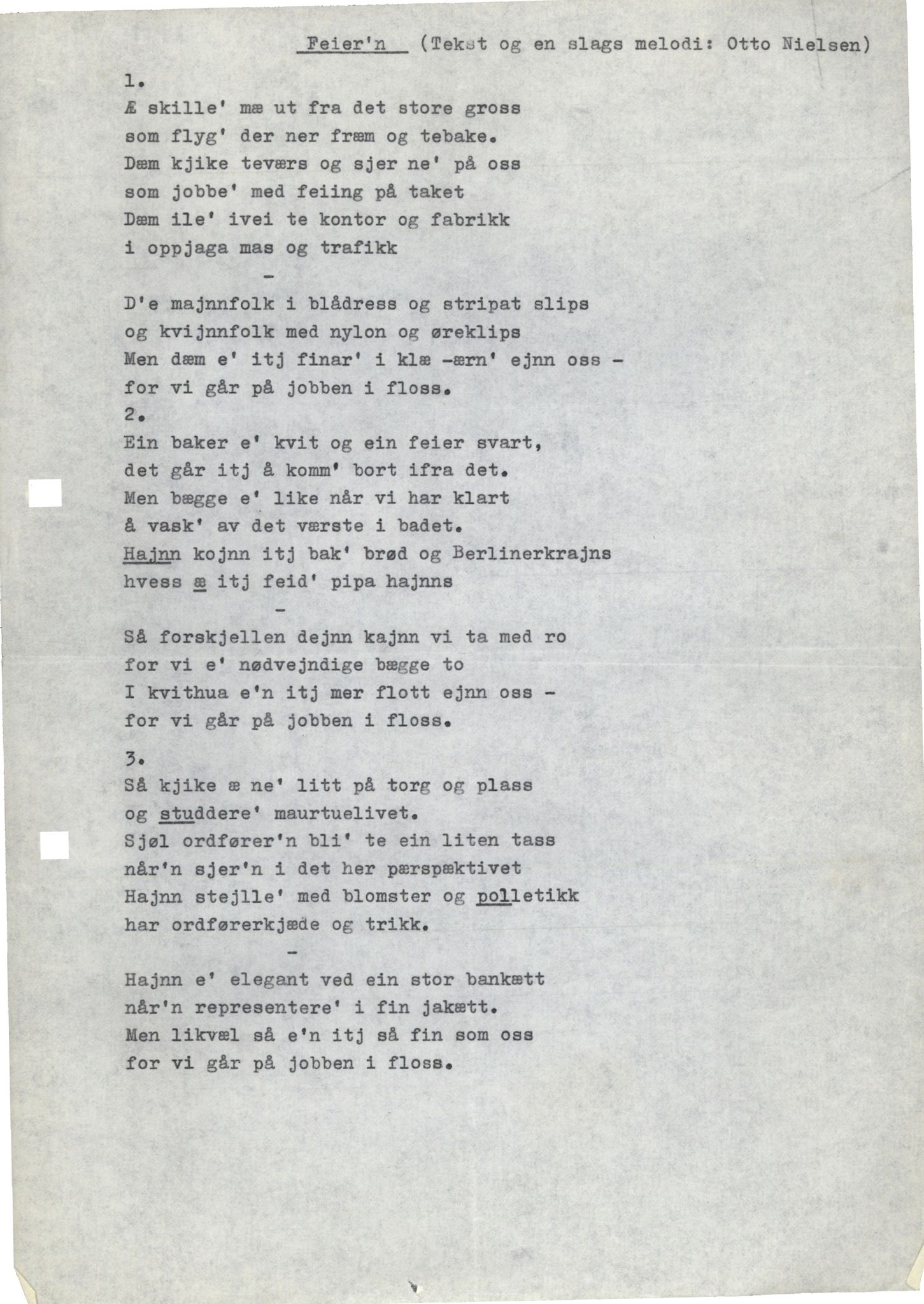 Otto Nielsen, TRKO/PA-1176/F/L0016/0258: Noter / Feier'n_tekst