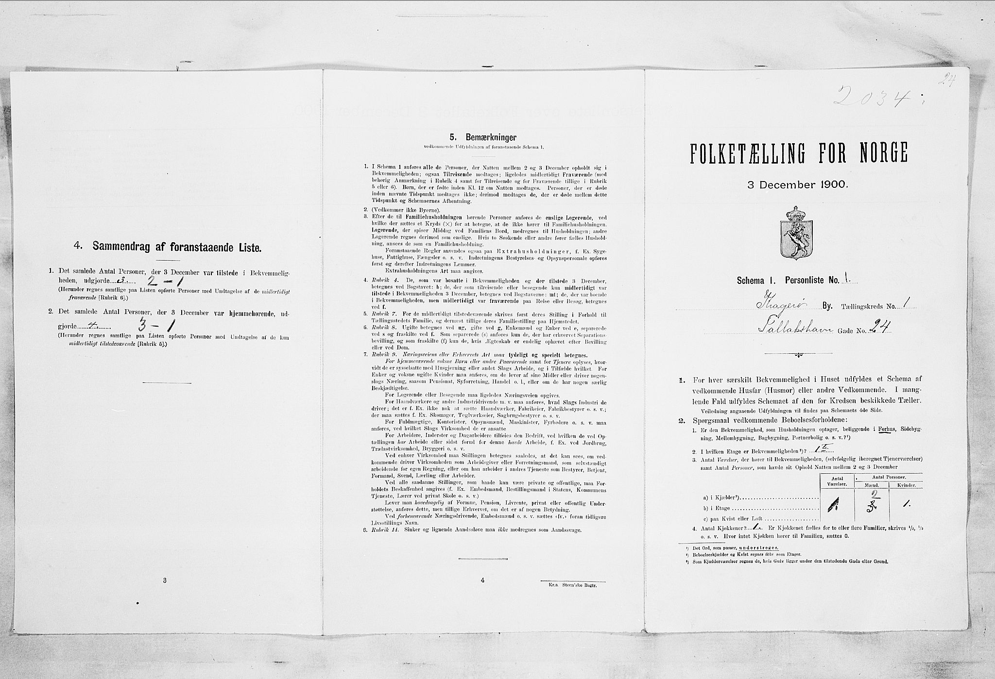 SAKO, Folketelling 1900 for 0801 Kragerø kjøpstad, 1900, s. 176